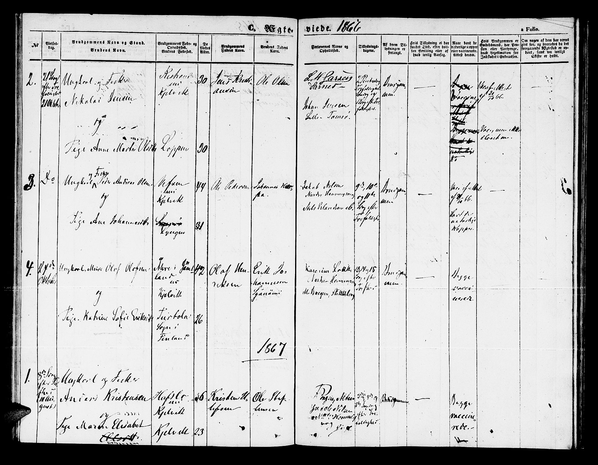 Måsøy sokneprestkontor, SATØ/S-1348/H/Hb/L0003klokker: Parish register (copy) no. 3, 1861-1886