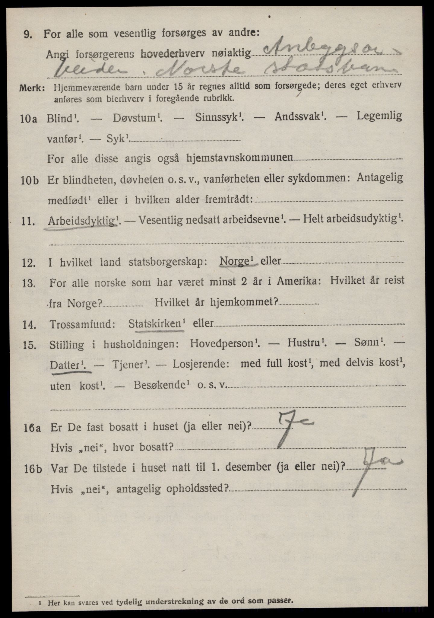 SAT, 1920 census for Grytten, 1920, p. 5823