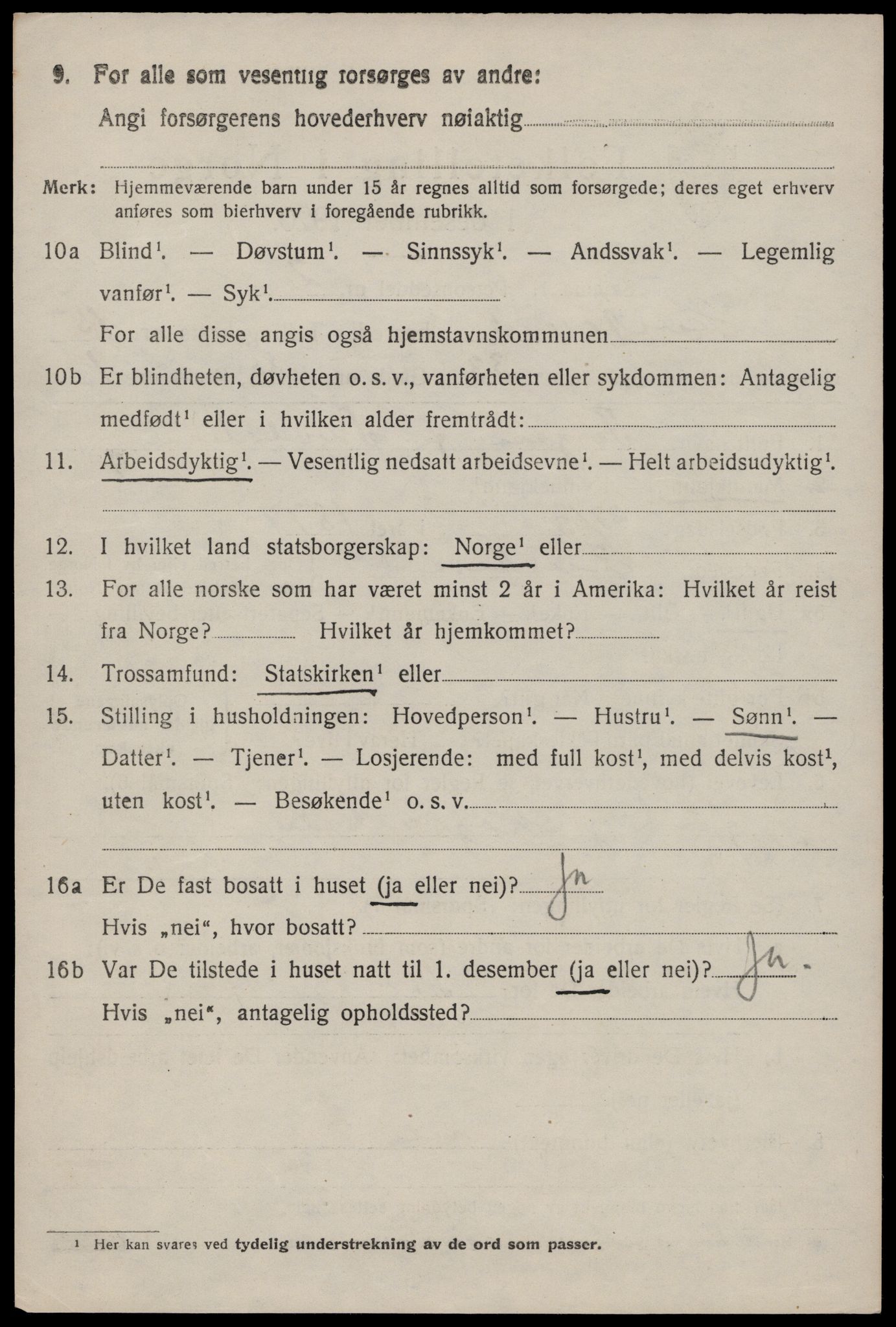 SAKO, 1920 census for Kviteseid, 1920, p. 7338