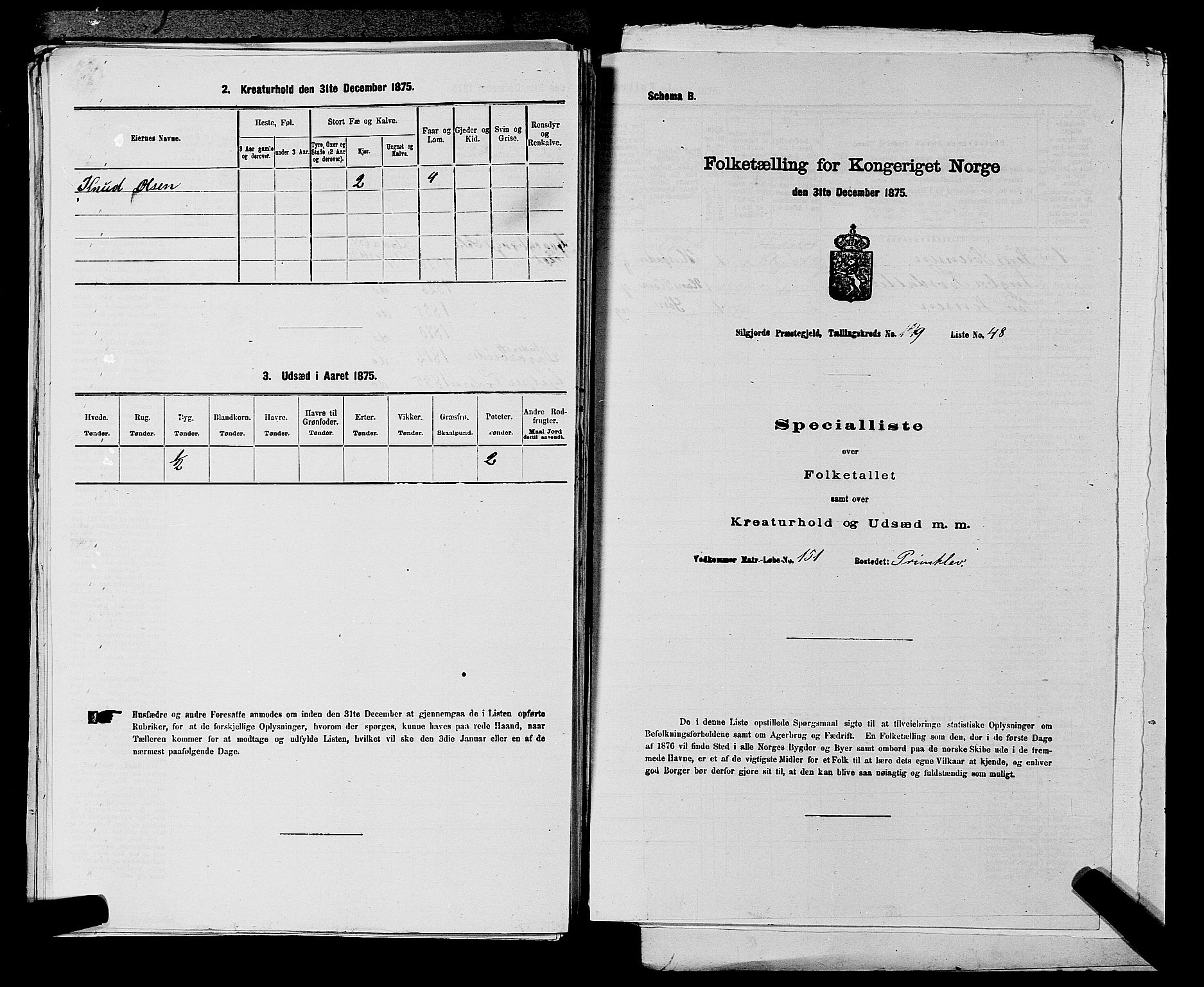 SAKO, 1875 census for 0828P Seljord, 1875, p. 1112