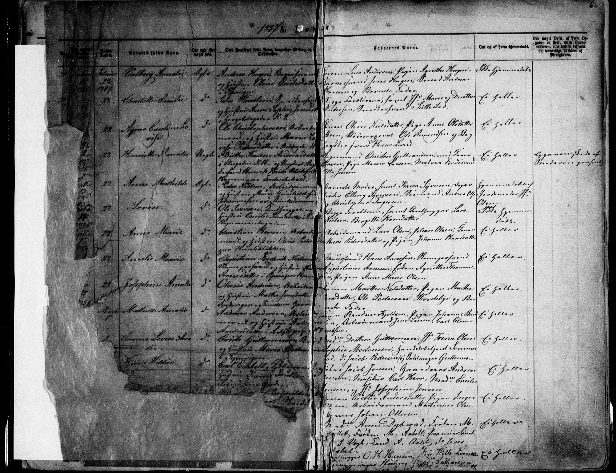 Oslo domkirke Kirkebøker, AV/SAO-A-10752/F/Fa/L0015: Parish register (official) no. 15, 1857-1871, p. 6