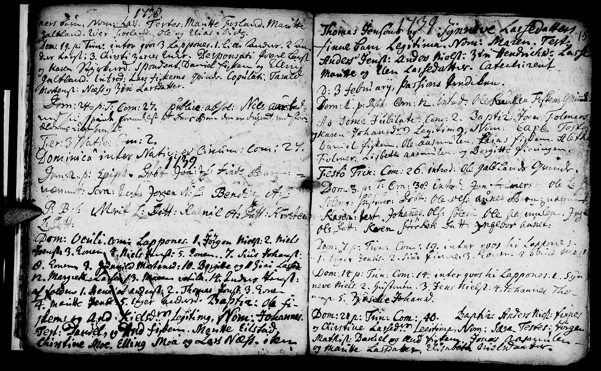 Ministerialprotokoller, klokkerbøker og fødselsregistre - Nord-Trøndelag, SAT/A-1458/759/L0525: Parish register (official) no. 759A01, 1706-1748, p. 15