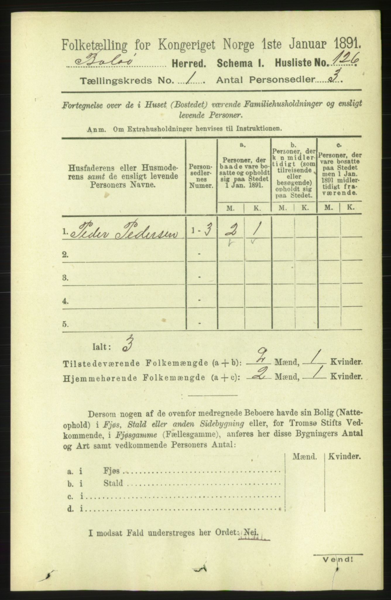 RA, 1891 census for 1544 Bolsøy, 1891, p. 164