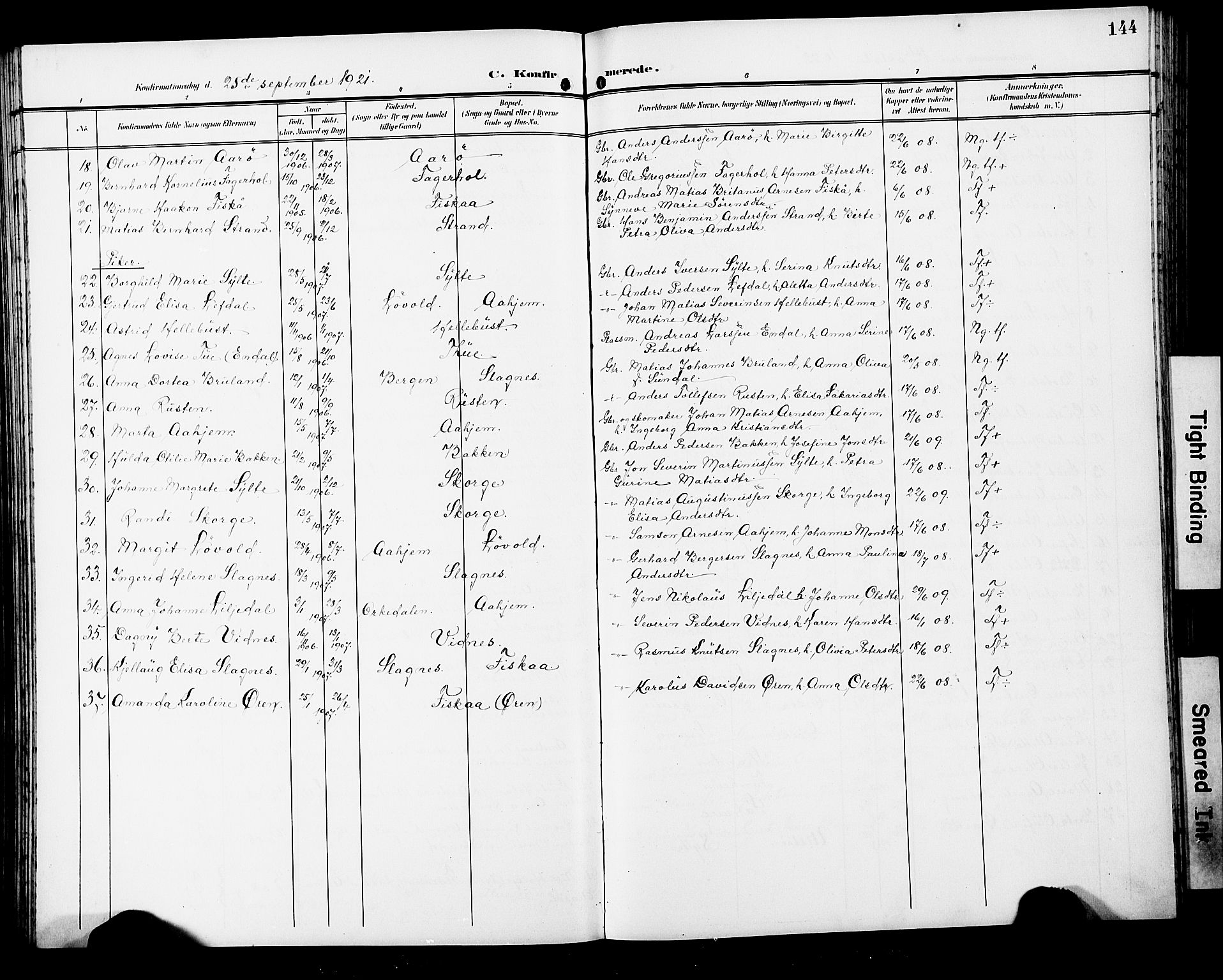 Ministerialprotokoller, klokkerbøker og fødselsregistre - Møre og Romsdal, SAT/A-1454/501/L0018: Parish register (copy) no. 501C04, 1902-1930, p. 144