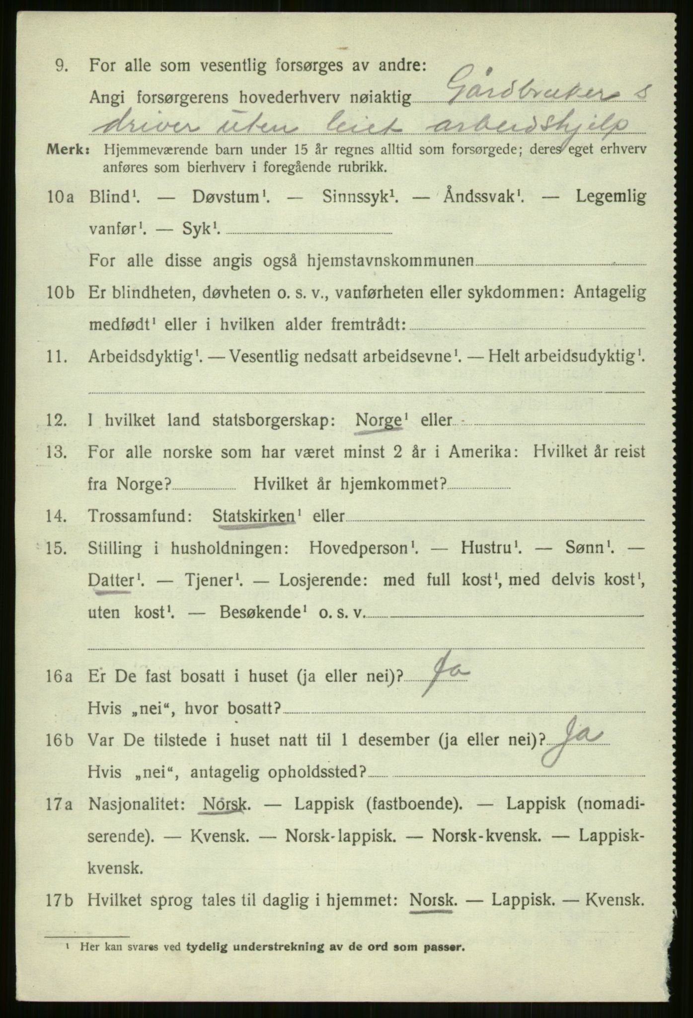 SATØ, 1920 census for Lyngen, 1920, p. 8112