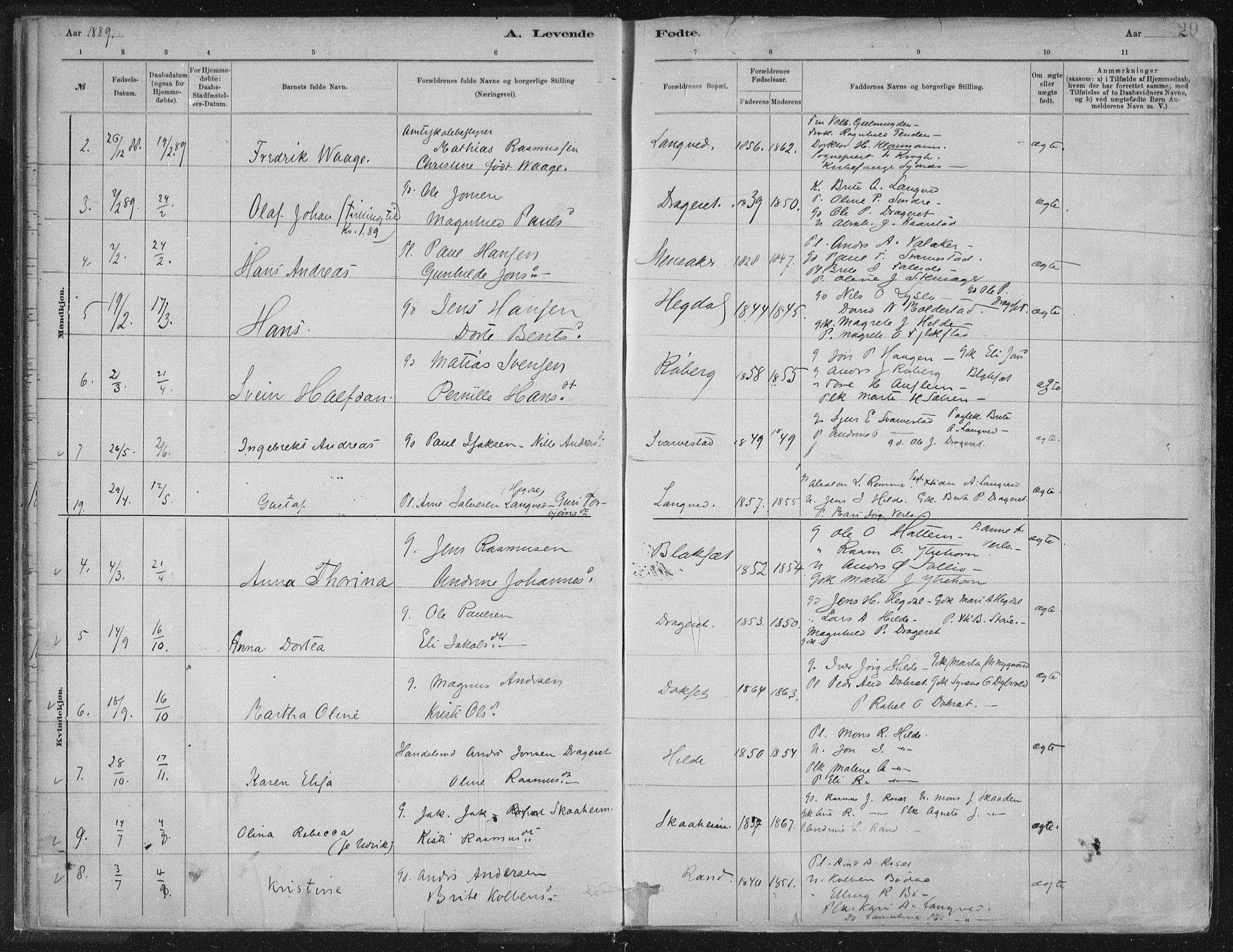 Innvik sokneprestembete, AV/SAB-A-80501: Parish register (official) no. B  1, 1879-1902, p. 29