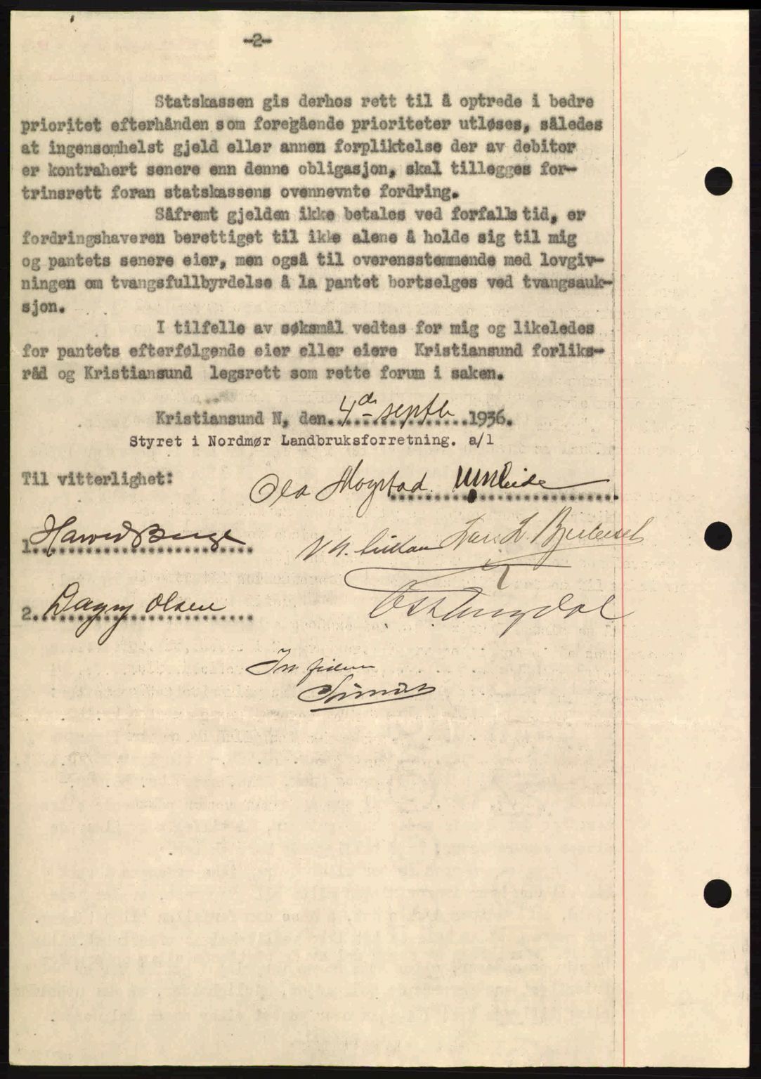 Kristiansund byfogd, AV/SAT-A-4587/A/27: Mortgage book no. 29, 1936-1937, Diary no: : 486/1936