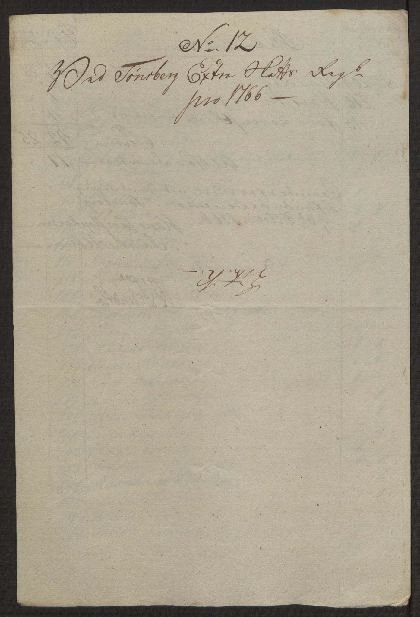 Rentekammeret inntil 1814, Reviderte regnskaper, Byregnskaper, AV/RA-EA-4066/R/Rh/L0162/0001: [H4] Kontribusjonsregnskap / Ekstraskatt, Tønsberg, 1762-1772, p. 281