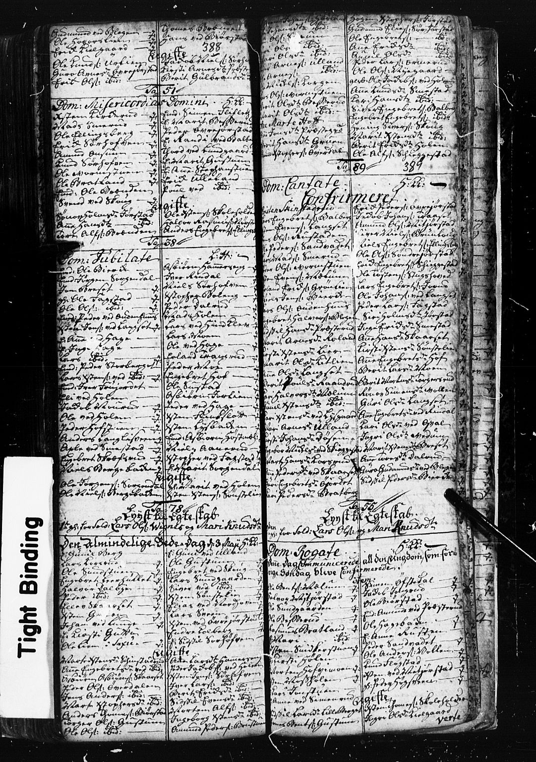 Fåberg prestekontor, SAH/PREST-086/H/Ha/Hab/L0001: Parish register (copy) no. 1, 1727-1767, p. 388-389