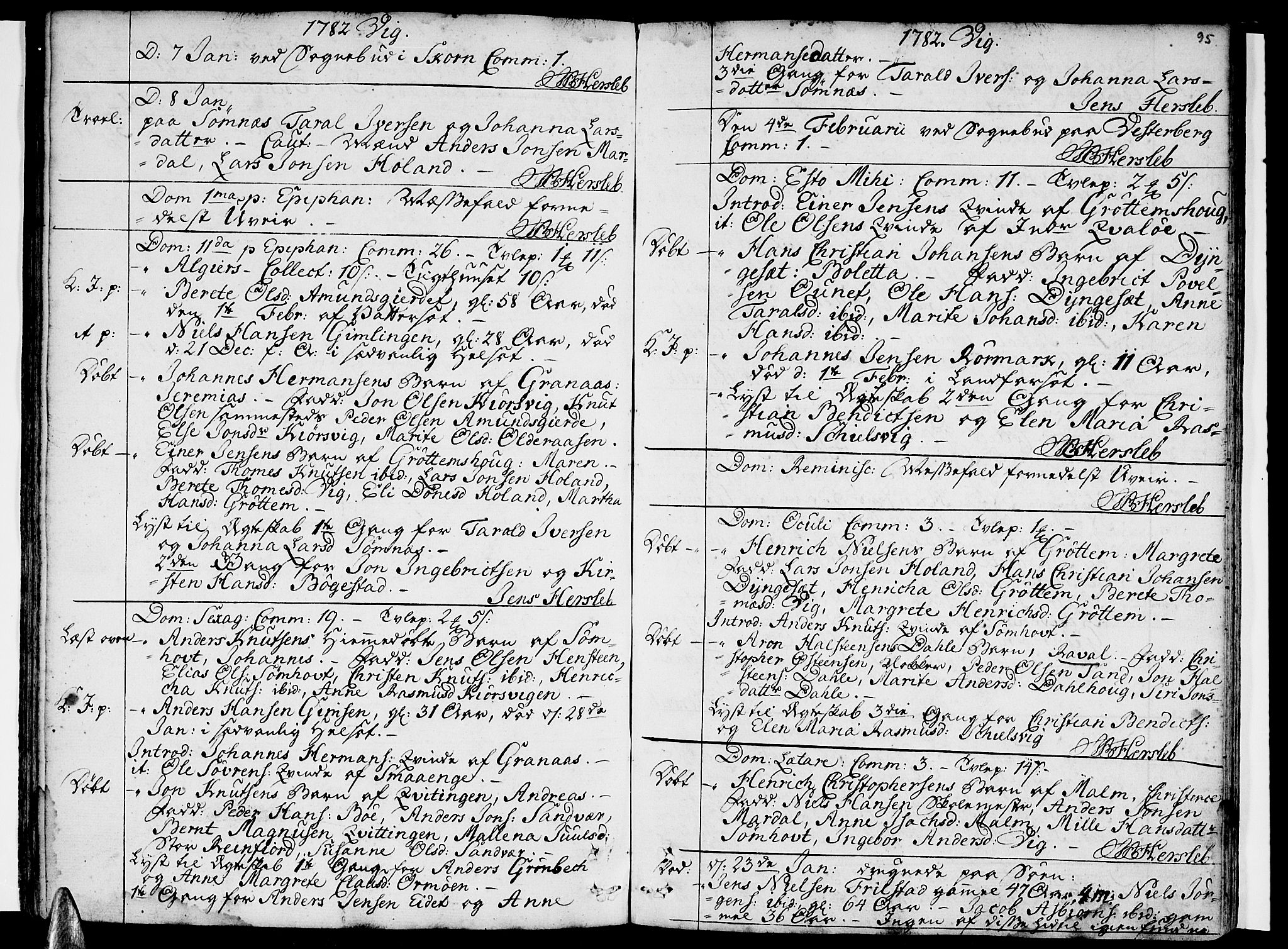 Ministerialprotokoller, klokkerbøker og fødselsregistre - Nordland, SAT/A-1459/812/L0173: Parish register (official) no. 812A02, 1752-1800, p. 95