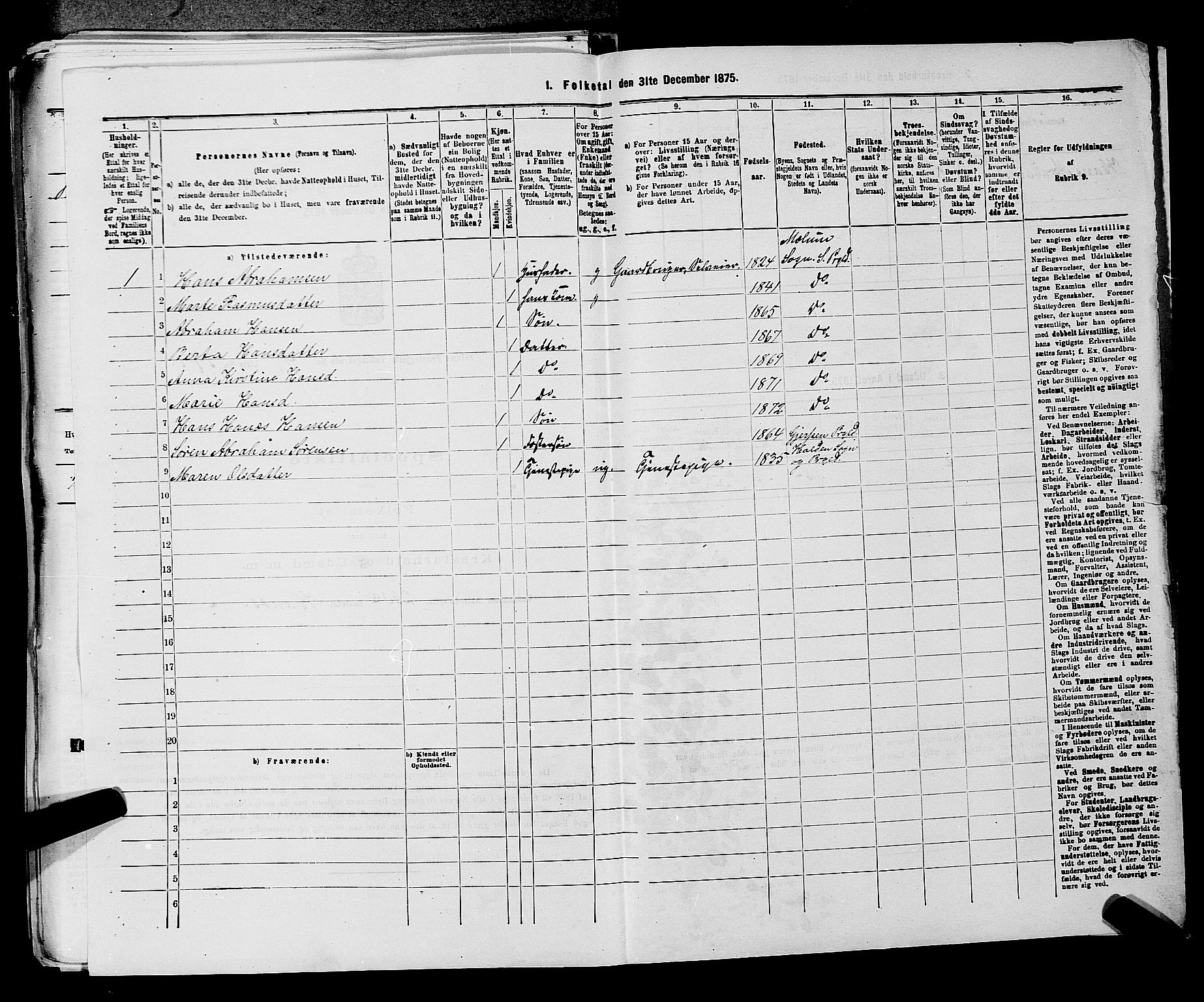 SAKO, 1875 census for 0818P Solum, 1875, p. 1459