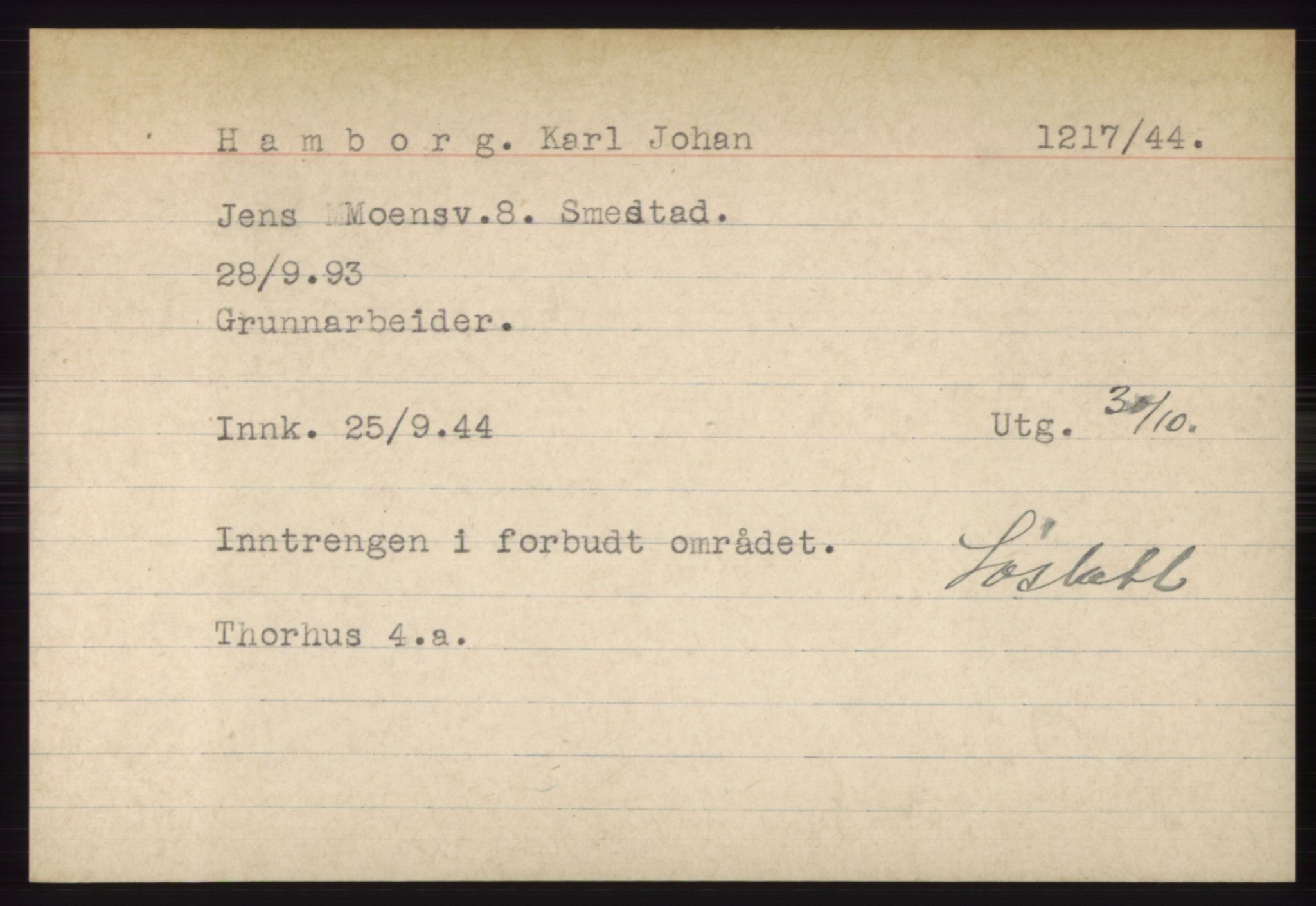 Statspolitiet - Hovedkontoret / Osloavdelingen, AV/RA-S-1329/C/Ck/Cke/L0003: Fangeregister; etternavn G - K, 1941-1945, p. 217