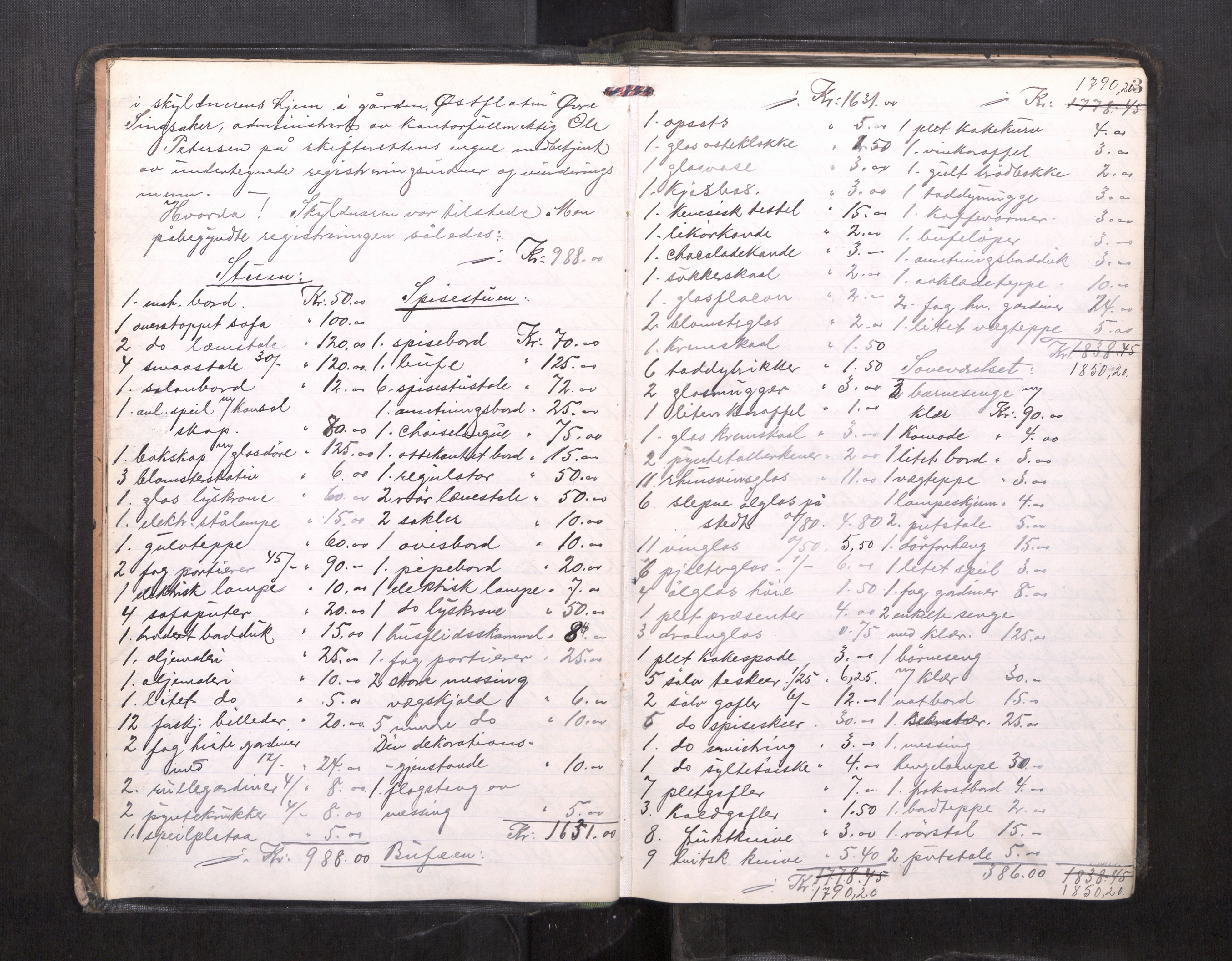 Trondheim byfogd, AV/SAT-A-0003/1/3/3C/L0040: Skifteregistreringsprotokoll - 9/3-23/5. (u/ register), 1921-1923, p. 3