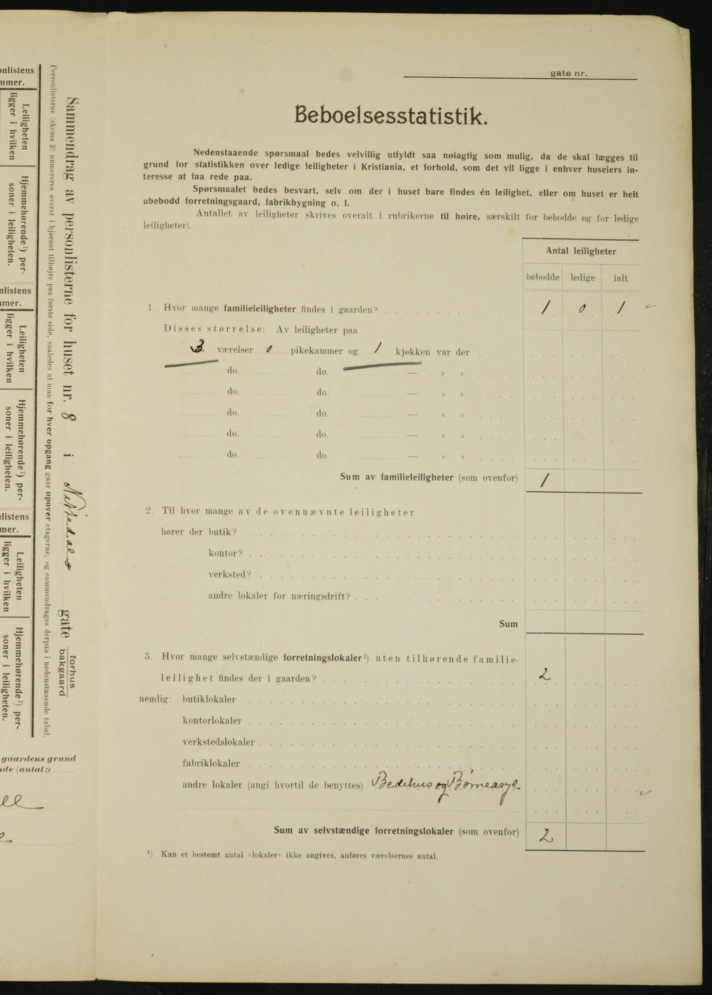 OBA, Municipal Census 1910 for Kristiania, 1910, p. 68806