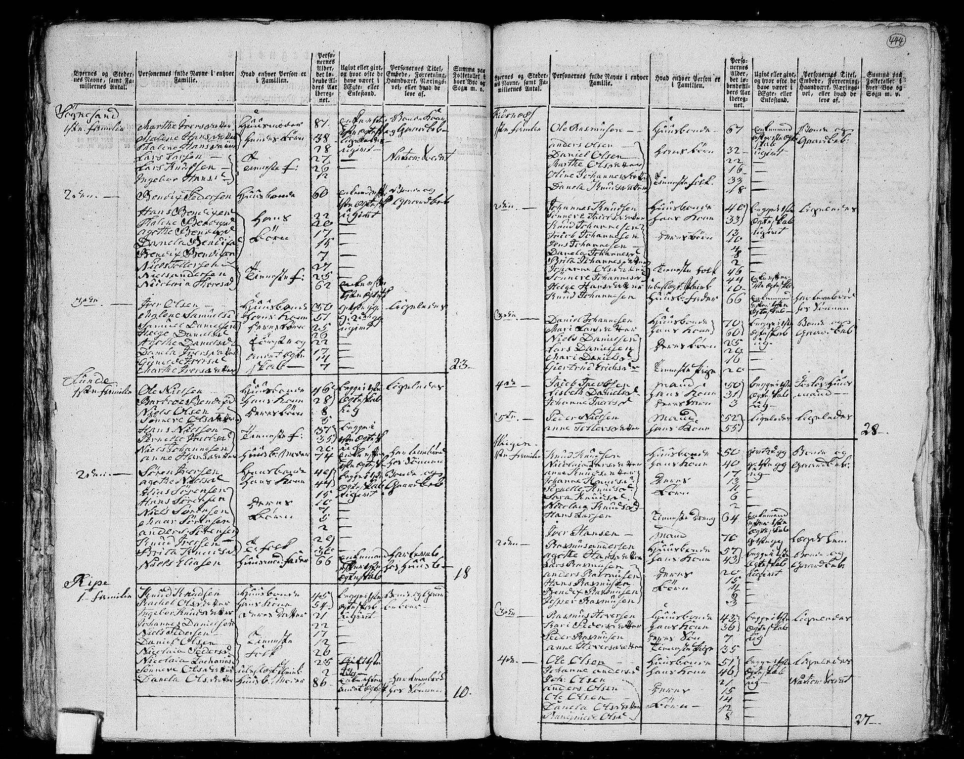 RA, 1801 census for 1431P Jølster, 1801, p. 443b-444a