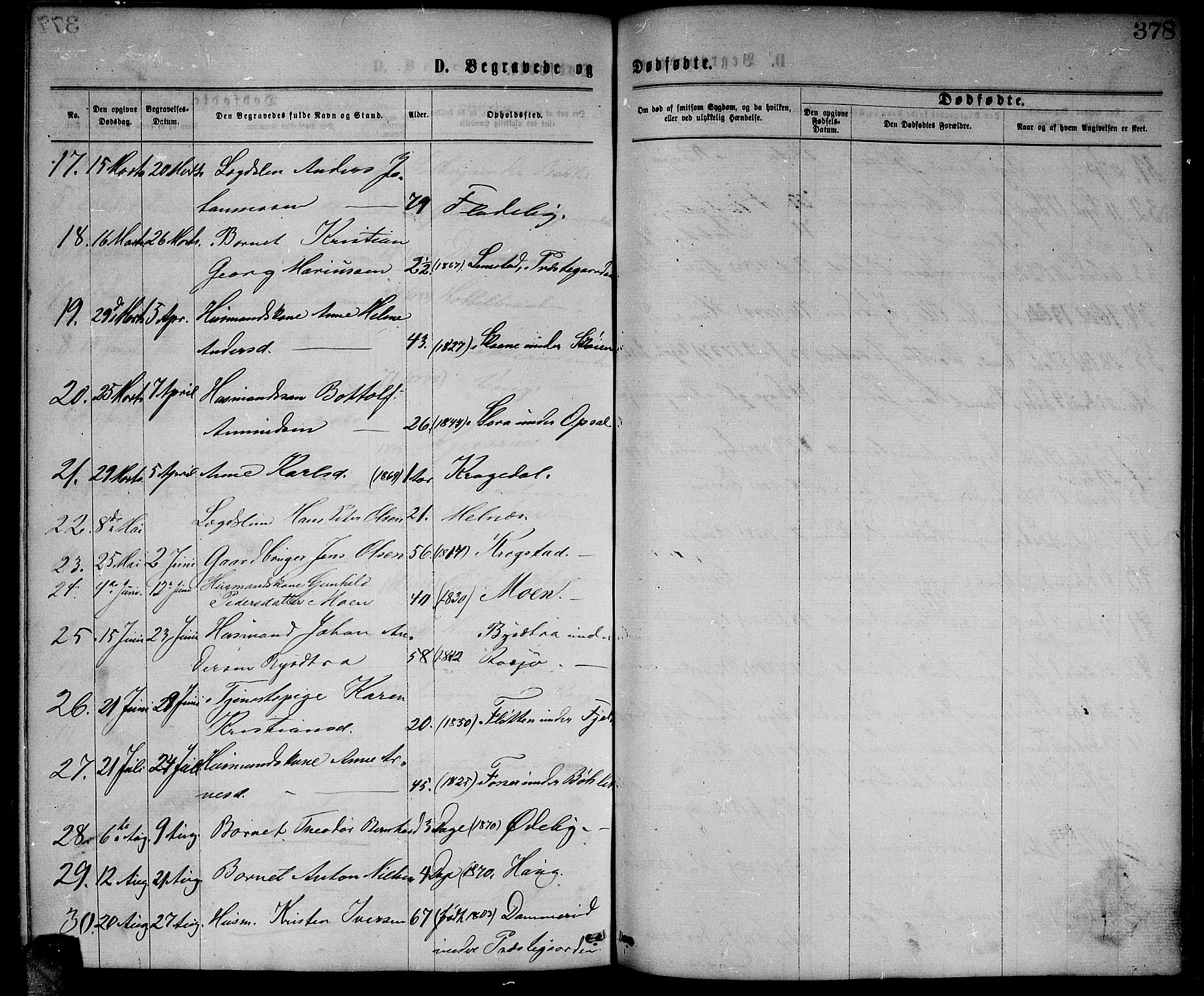 Enebakk prestekontor Kirkebøker, SAO/A-10171c/G/Ga/L0005: Parish register (copy) no. I 5, 1867-1888, p. 378