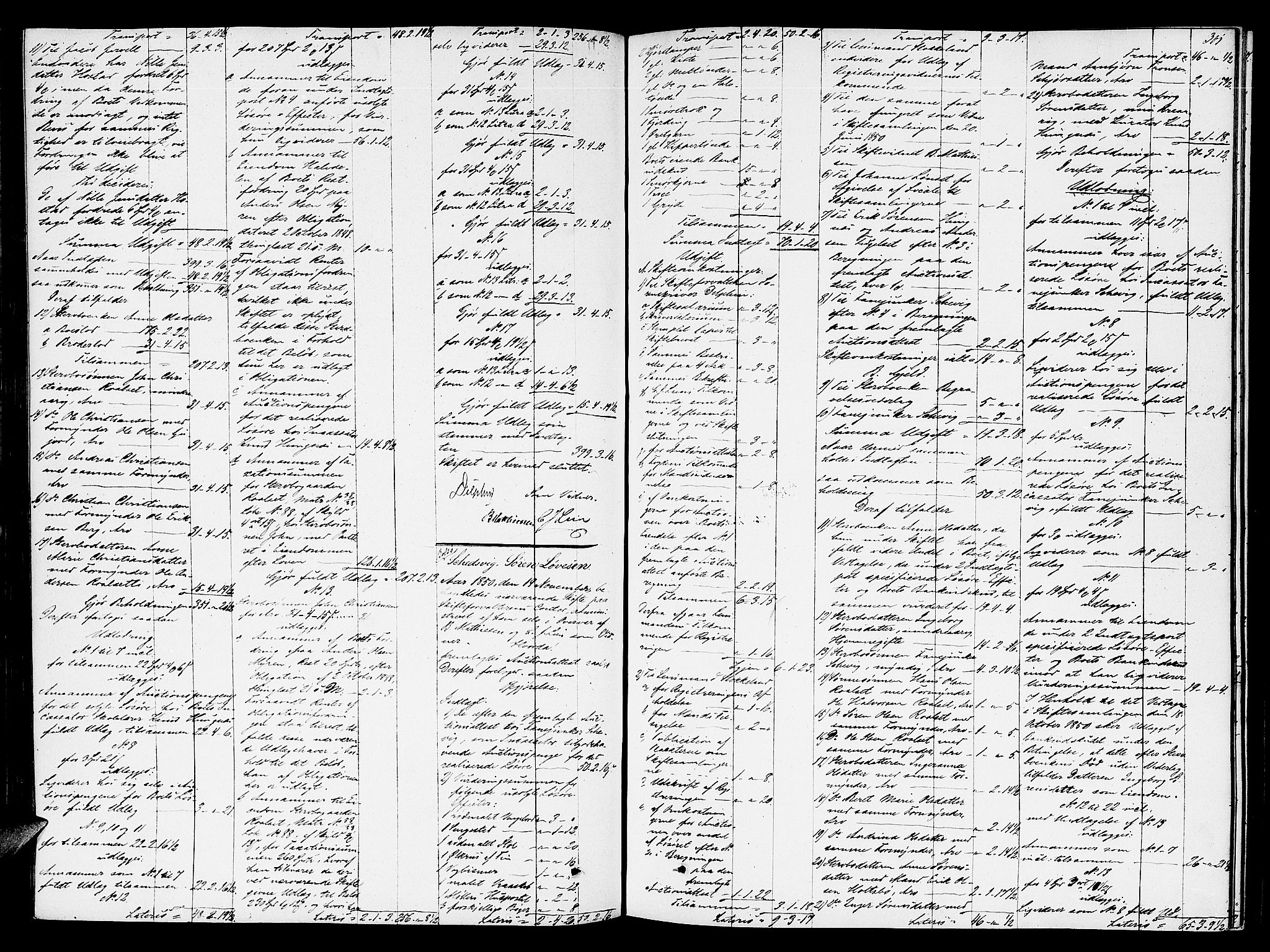 Romsdal sorenskriveri, AV/SAT-A-4149/1/3/3A/L0019: Skifteutlodnings Protokoll 5, 1844-1859, p. 301