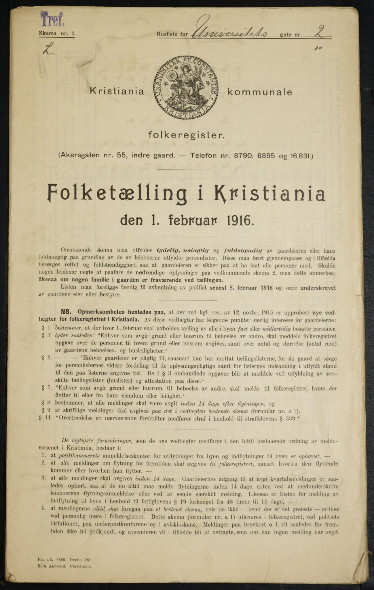 OBA, Municipal Census 1916 for Kristiania, 1916, p. 123659