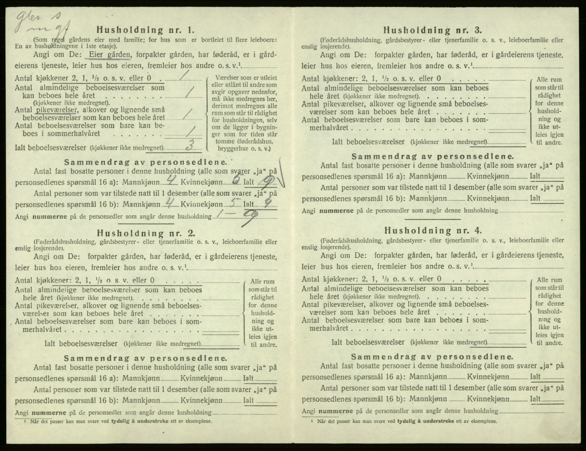 SAB, 1920 census for Hålandsdal, 1920, p. 52