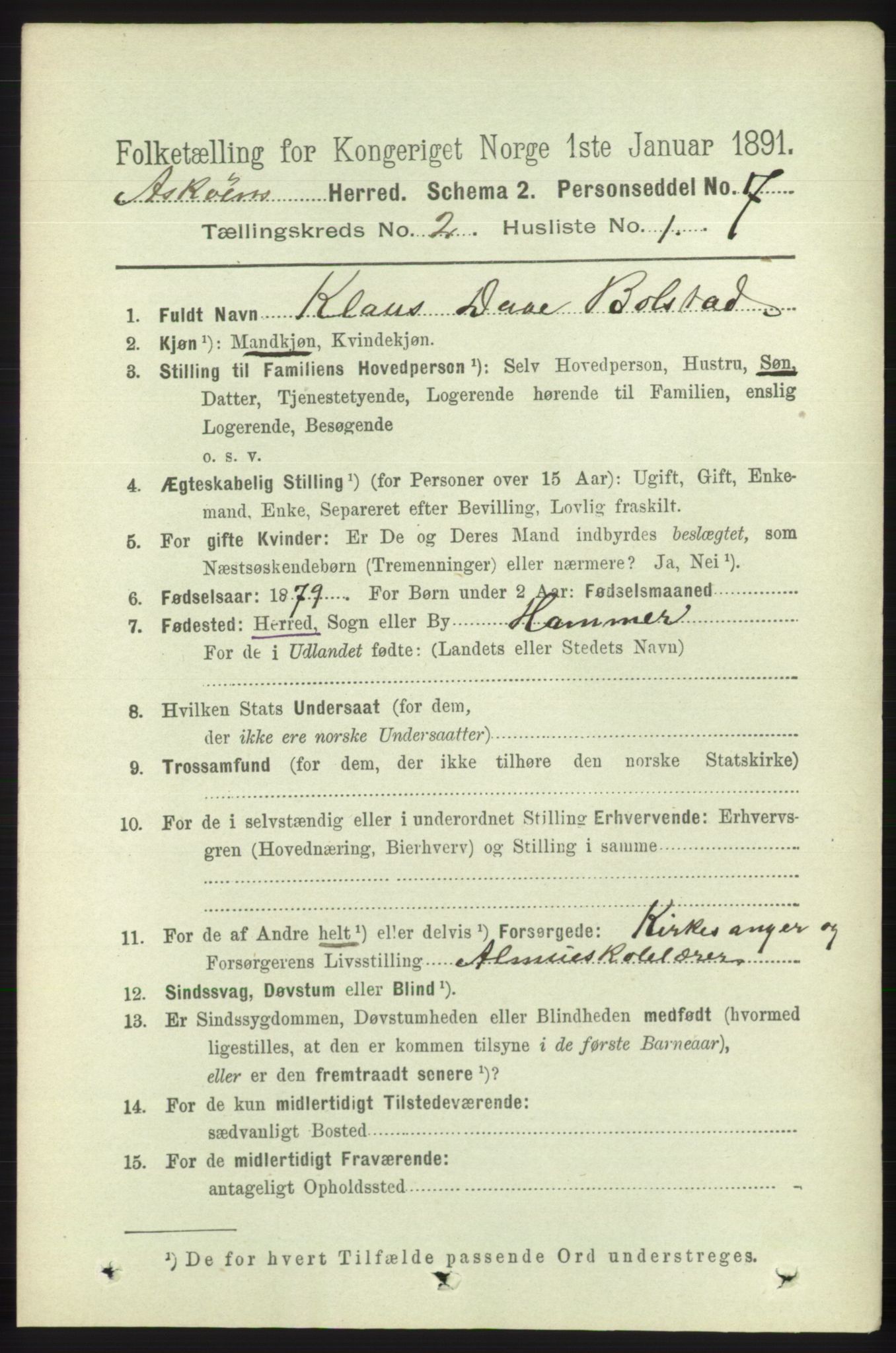 RA, 1891 census for 1247 Askøy, 1891, p. 1088