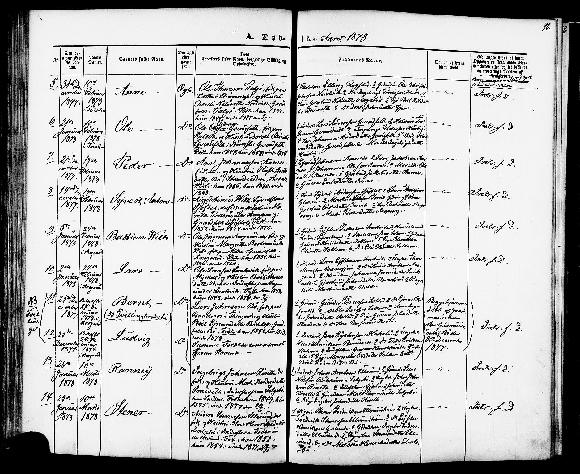 Ministerialprotokoller, klokkerbøker og fødselsregistre - Møre og Romsdal, AV/SAT-A-1454/592/L1027: Parish register (official) no. 592A05, 1865-1878, p. 96