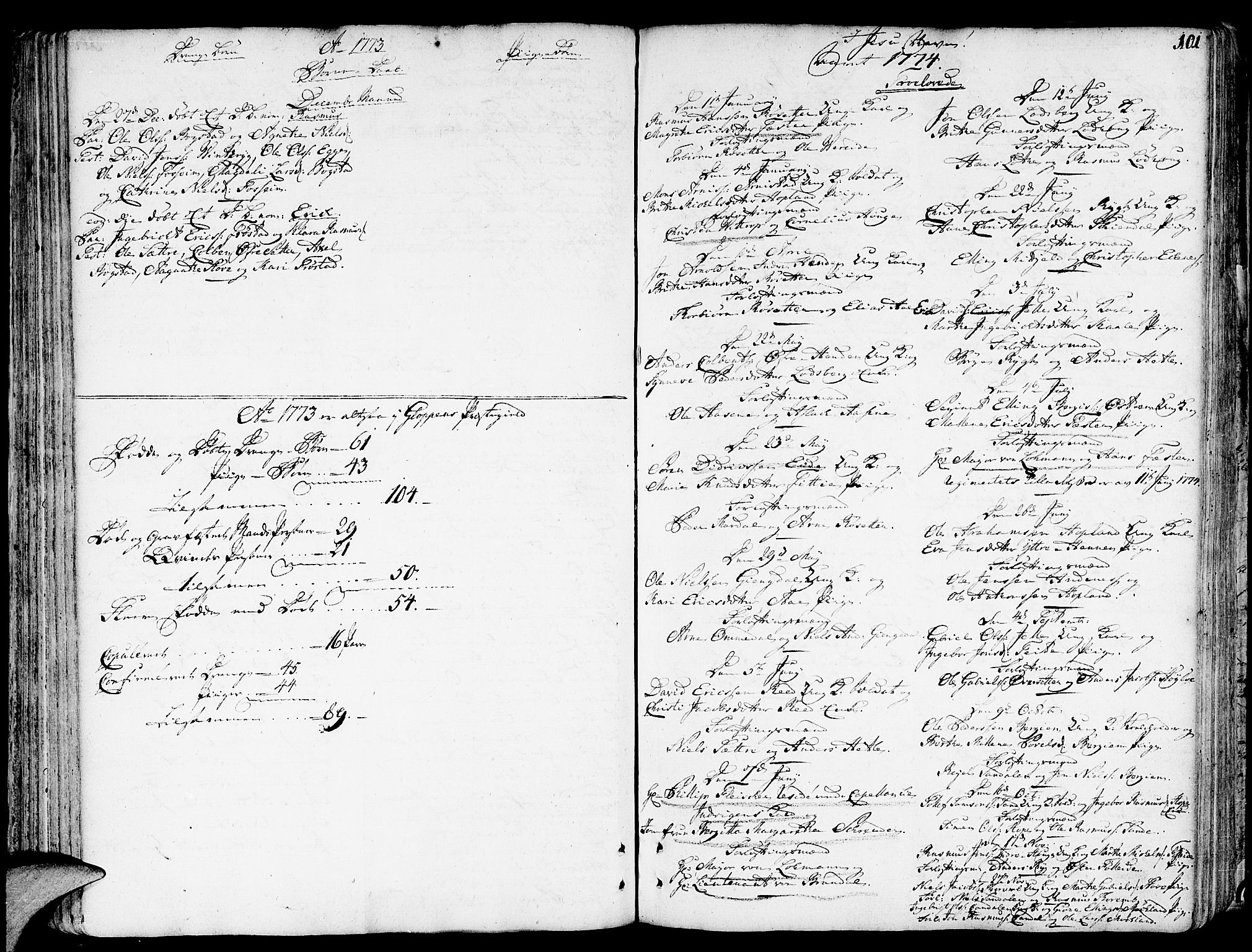 Gloppen sokneprestembete, SAB/A-80101/H/Haa/Haaa/L0004: Parish register (official) no. A 4, 1758-1784, p. 101