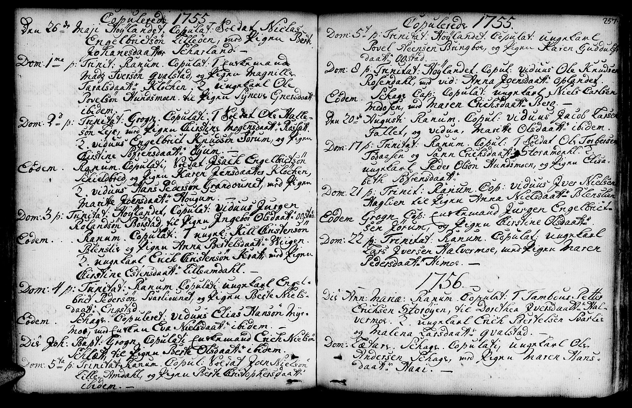 Ministerialprotokoller, klokkerbøker og fødselsregistre - Nord-Trøndelag, AV/SAT-A-1458/764/L0542: Parish register (official) no. 764A02, 1748-1779, p. 257