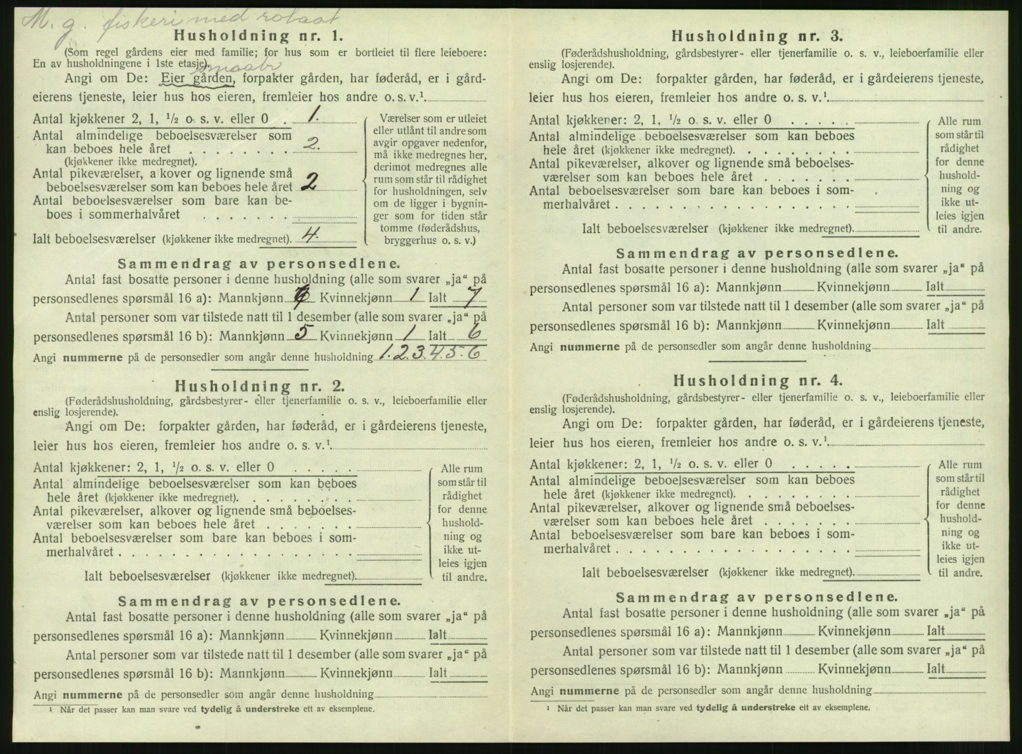 SAT, 1920 census for Tustna, 1920, p. 582