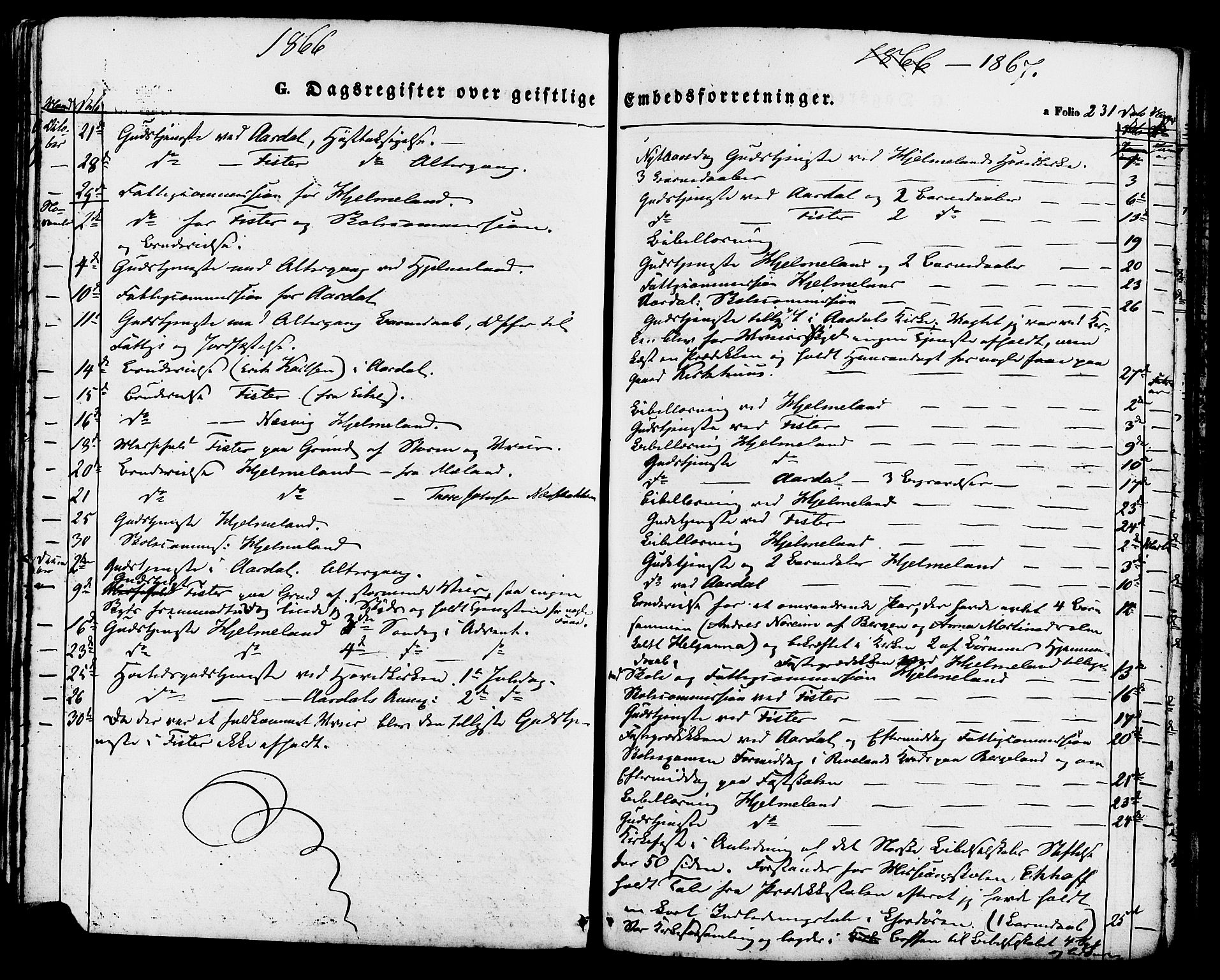 Hjelmeland sokneprestkontor, SAST/A-101843/01/IV/L0011: Parish register (official) no. A 11, 1861-1878, p. 331