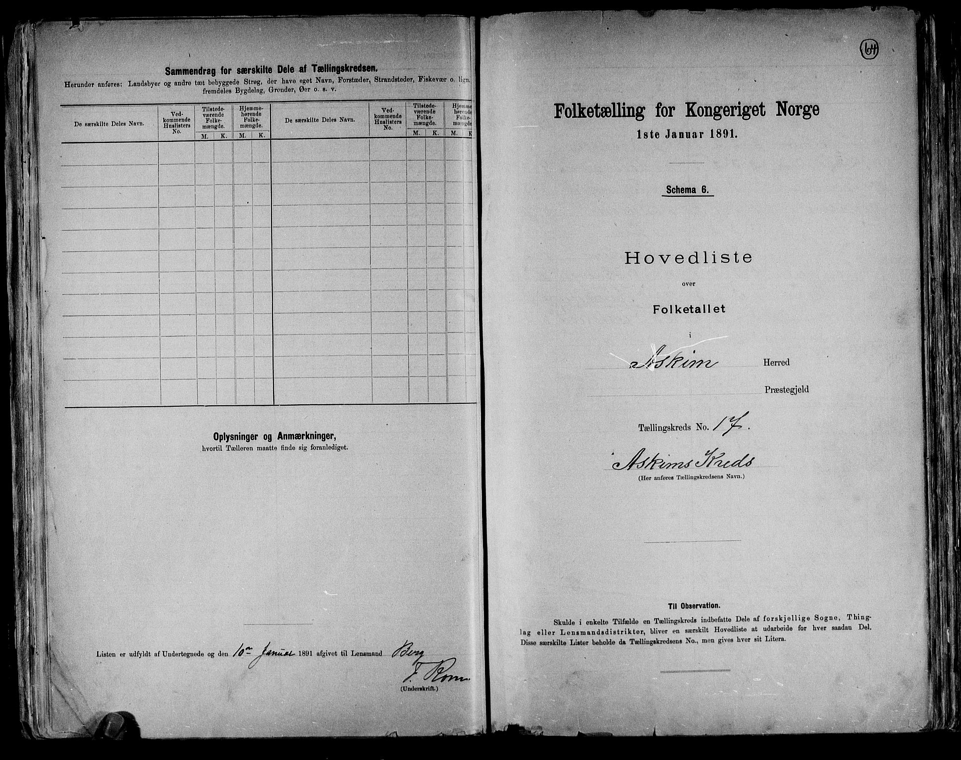 RA, 1891 census for 0124 Askim, 1891, p. 38