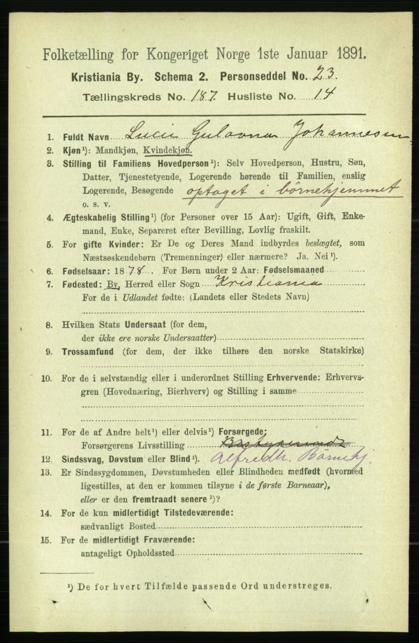 RA, 1891 census for 0301 Kristiania, 1891, p. 112106