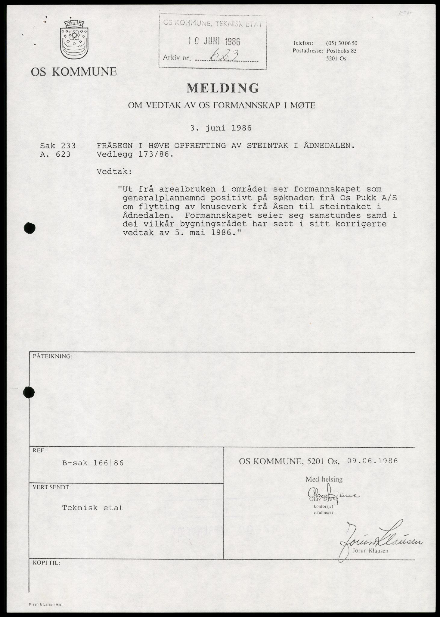 Statens forurensningstilsyn, hovedkontoret, AV/RA-S-4136/1/D/Da/L1368: Kommunalt avløpsvann, slam og avfall, vannforsyning, analyse, akvakultur og produktkontroll, 1983-1993, p. 41