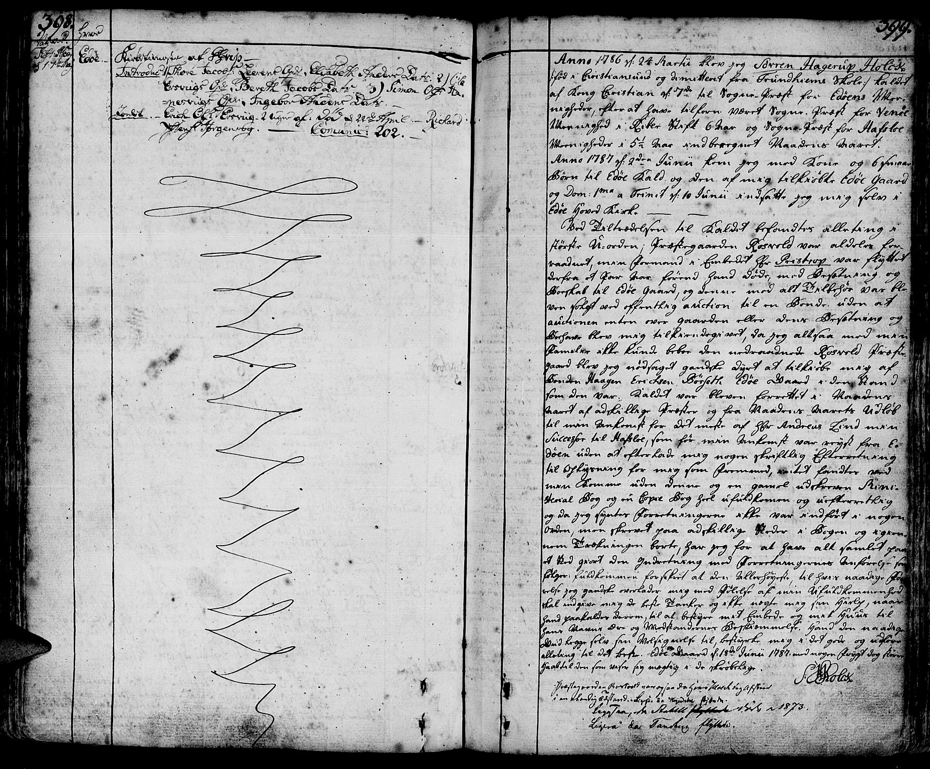 Ministerialprotokoller, klokkerbøker og fødselsregistre - Møre og Romsdal, AV/SAT-A-1454/581/L0932: Parish register (official) no. 581A02, 1767-1823, p. 398-399