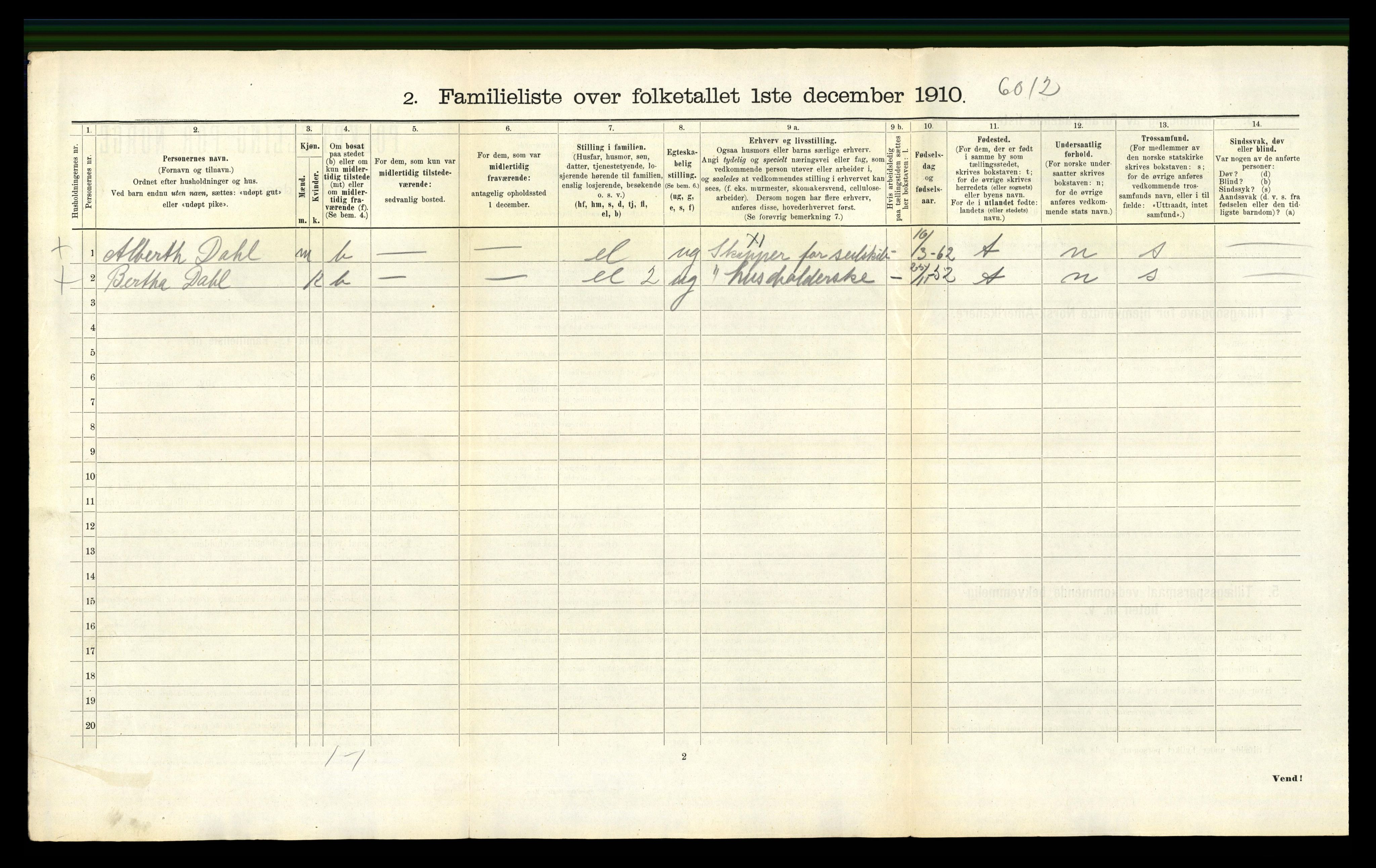 RA, 1910 census for Stavanger, 1910, p. 13047