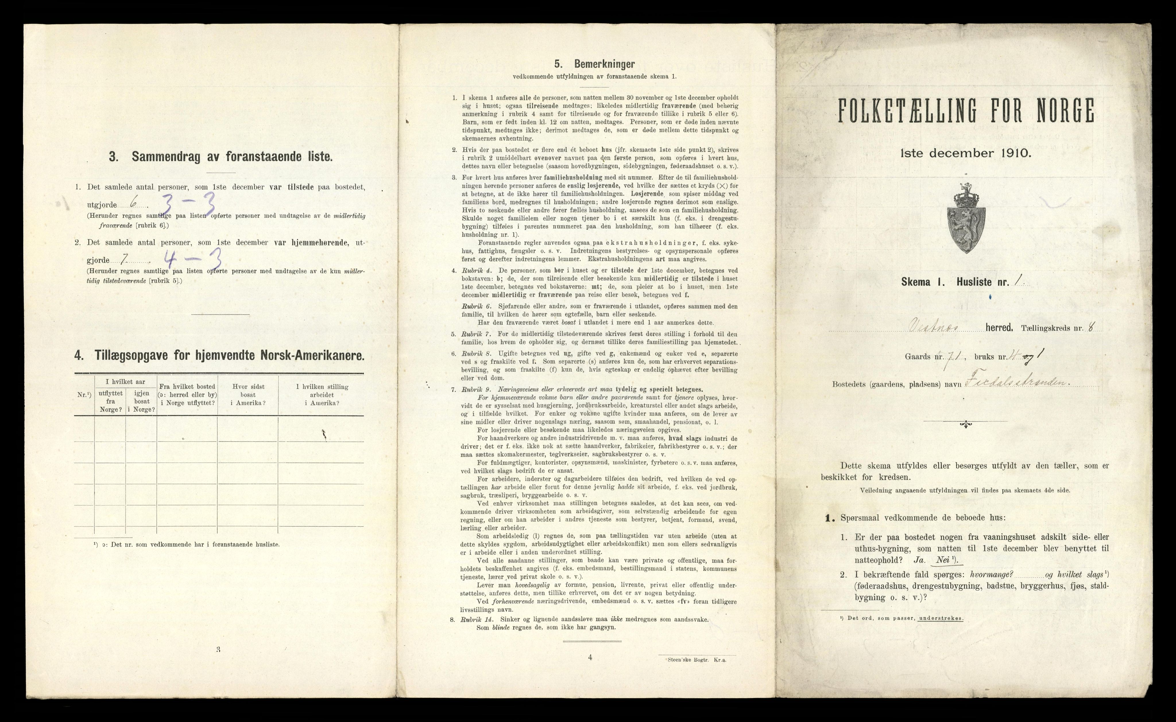 RA, 1910 census for Vestnes, 1910, p. 777
