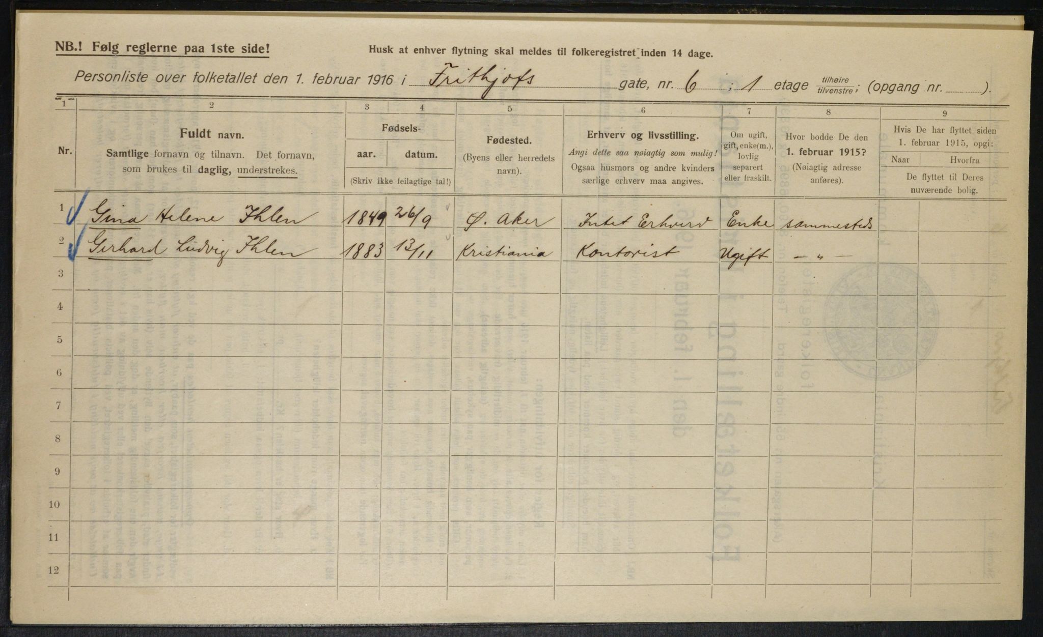 OBA, Municipal Census 1916 for Kristiania, 1916, p. 27318