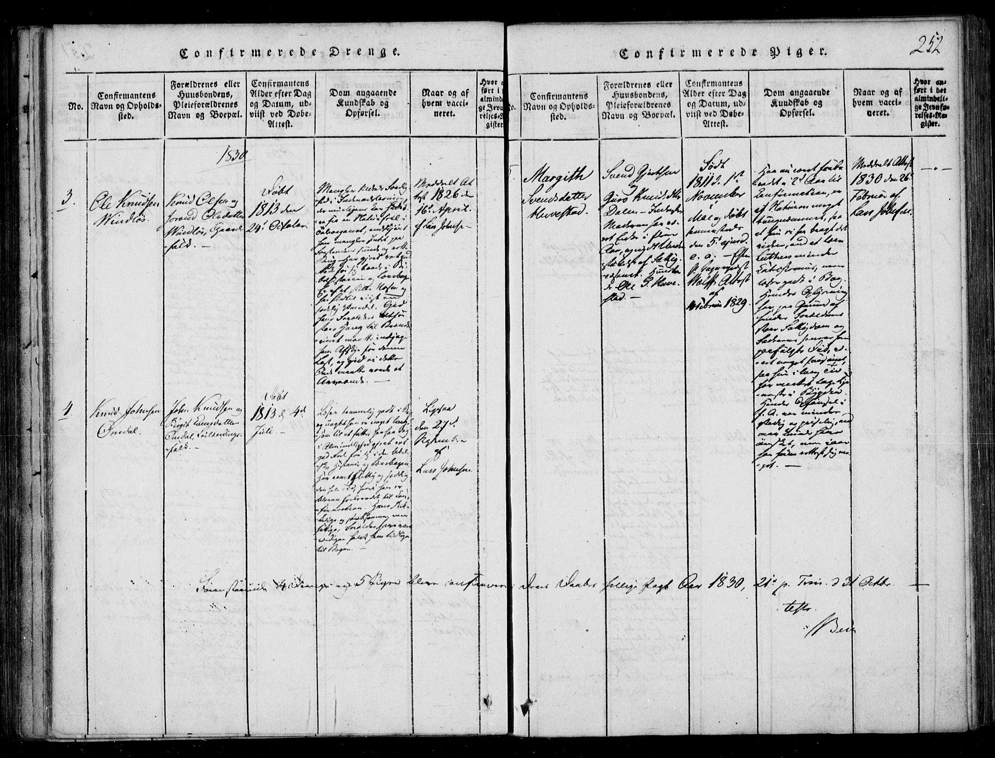 Lårdal kirkebøker, SAKO/A-284/F/Fb/L0001: Parish register (official) no. II 1, 1815-1860, p. 252