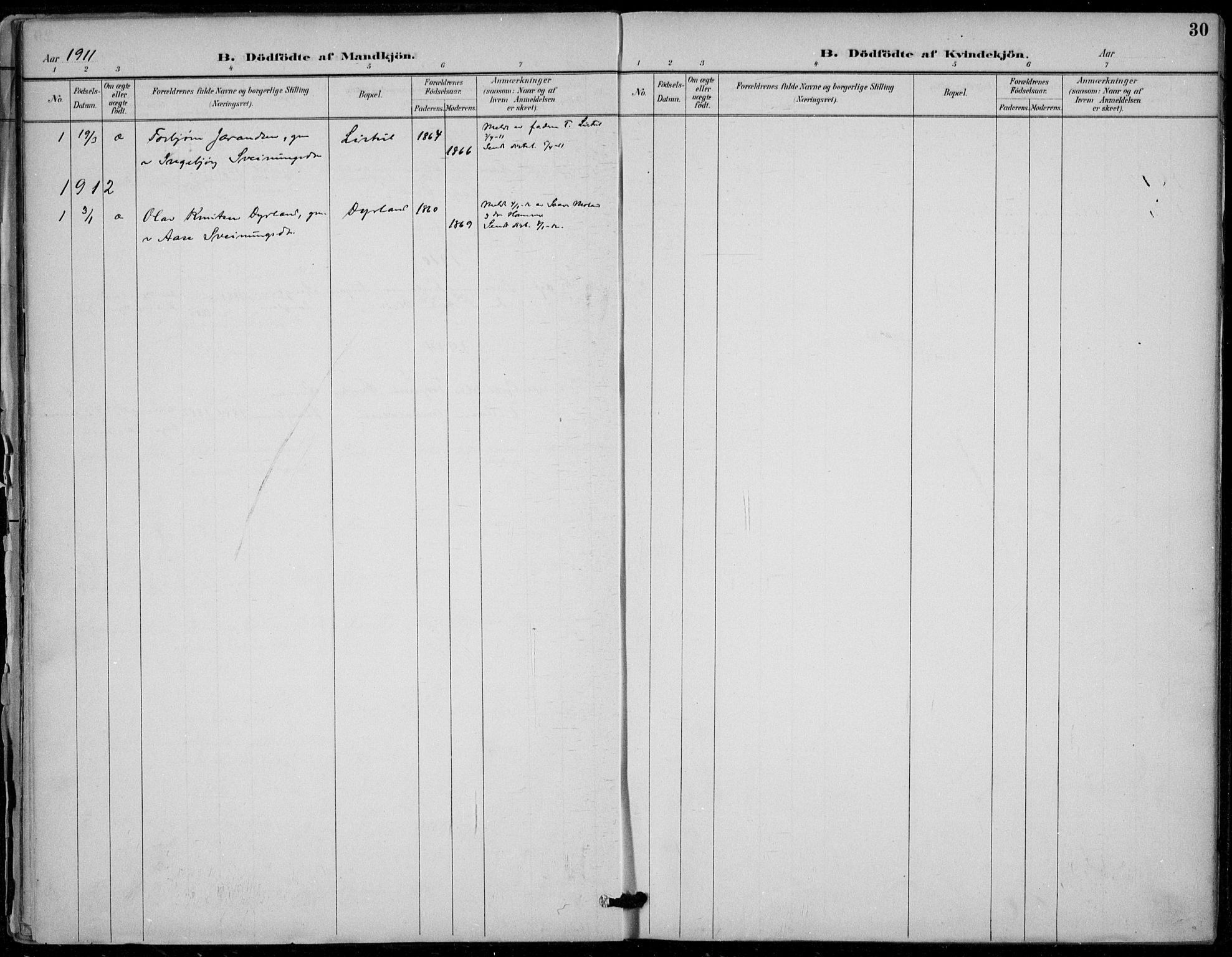 Seljord kirkebøker, SAKO/A-20/F/Fc/L0002: Parish register (official) no. III 2, 1887-1920, p. 30