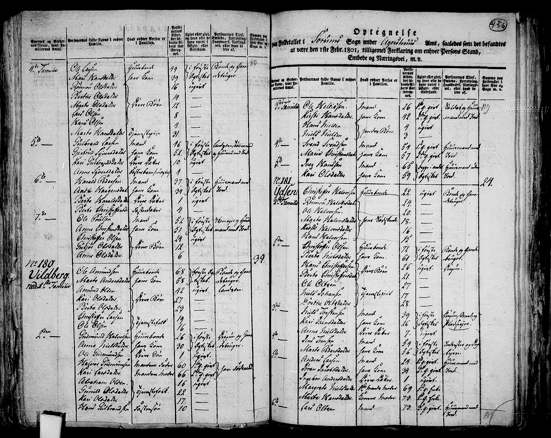 RA, 1801 census for 0226P Sørum, 1801, p. 455b-456a