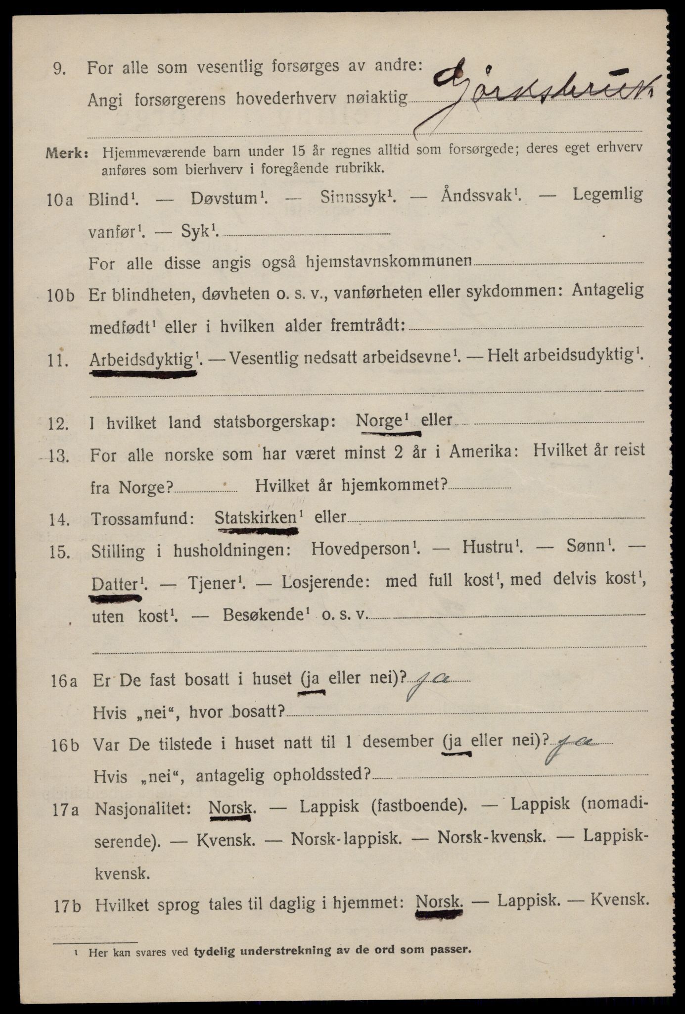 SAT, 1920 census for Buksnes, 1920, p. 3414