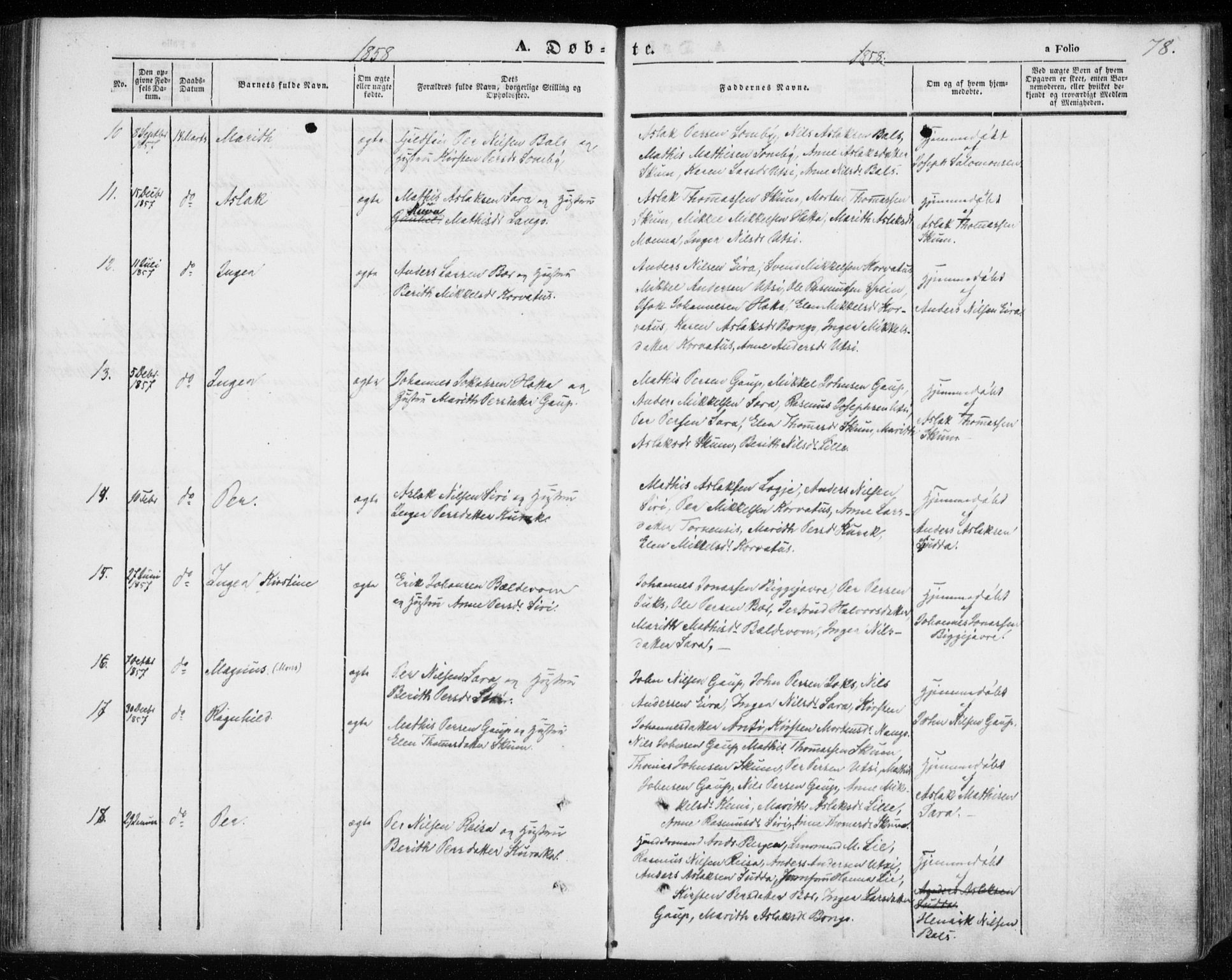 Kautokeino sokneprestembete, AV/SATØ-S-1340/H/Ha/L0002.kirke: Parish register (official) no. 2, 1843-1861, p. 78