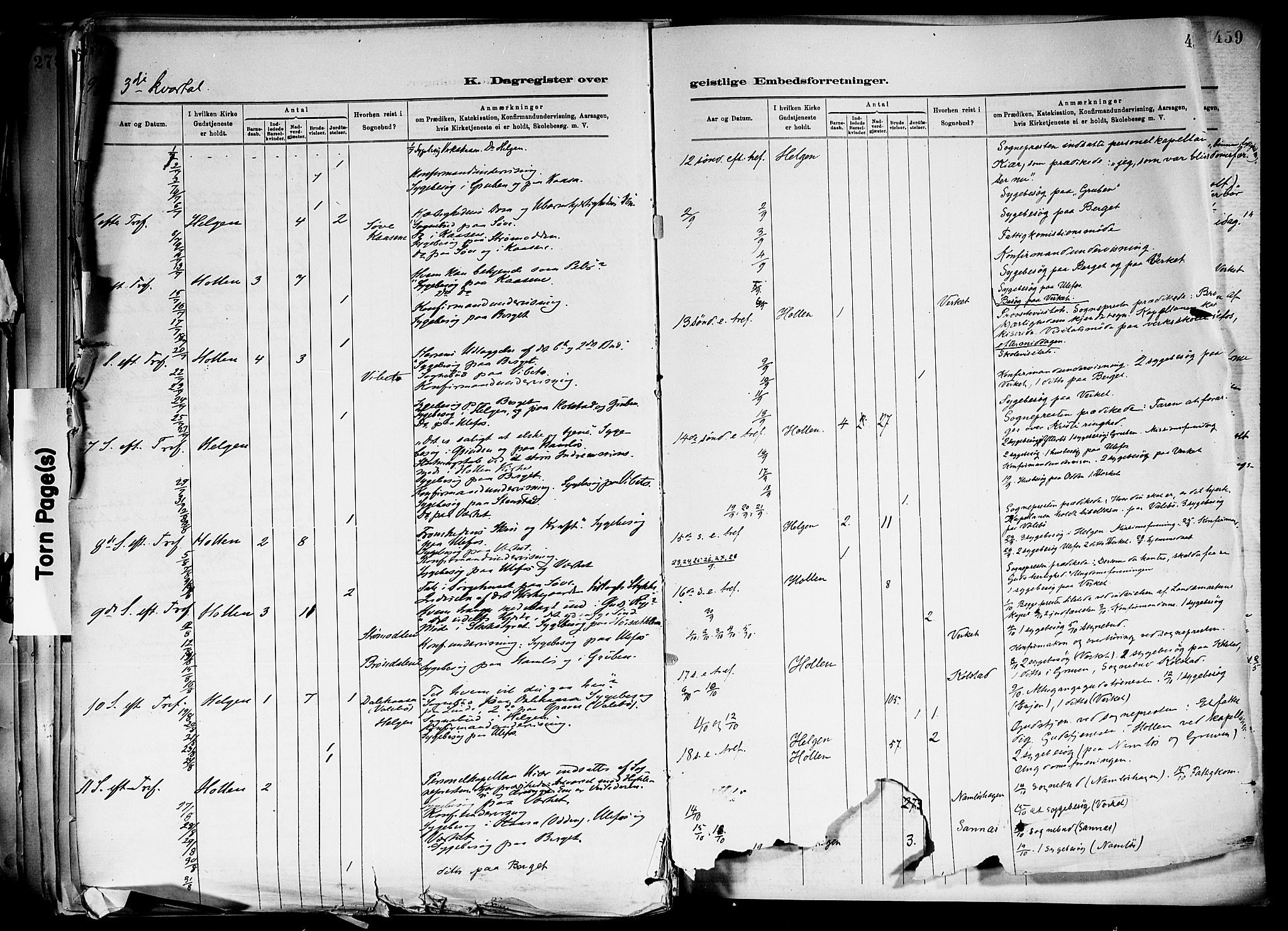 Holla kirkebøker, AV/SAKO-A-272/F/Fa/L0008: Parish register (official) no. 8, 1882-1897, p. 457