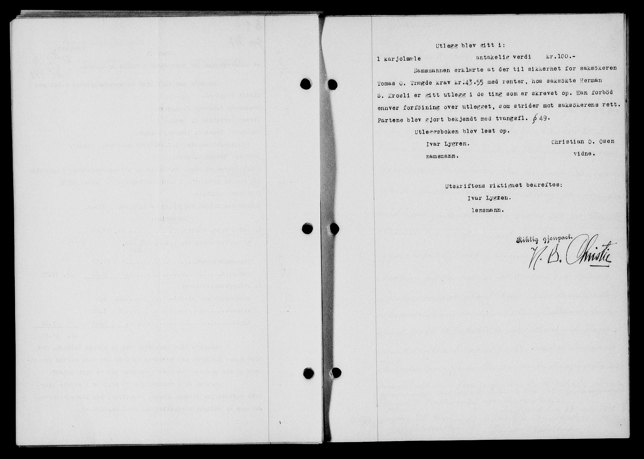 Flekkefjord sorenskriveri, SAK/1221-0001/G/Gb/Gba/L0045: Mortgage book no. 43, 1929-1930, Deed date: 18.02.1930