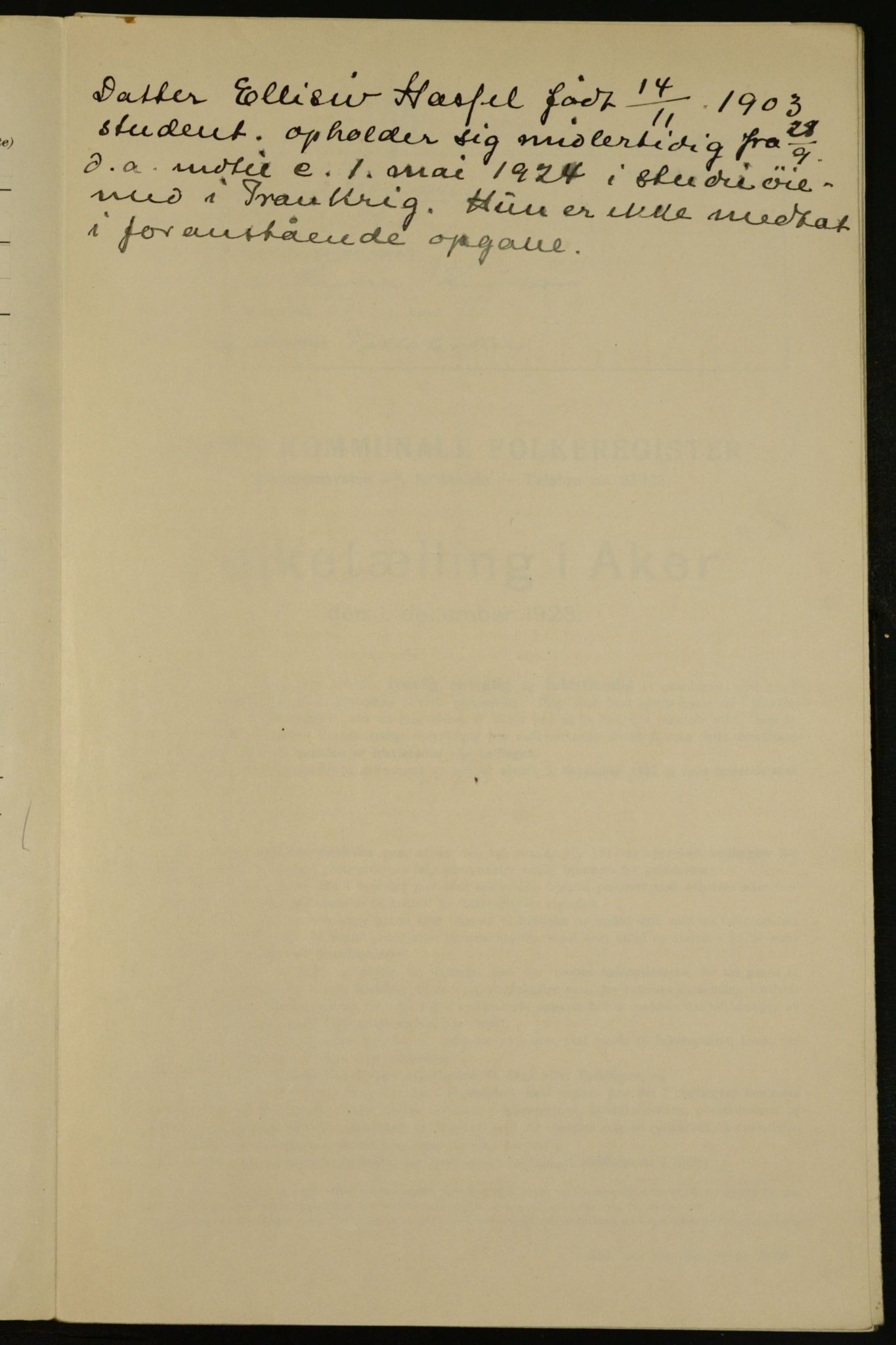 , Municipal Census 1923 for Aker, 1923, p. 16787