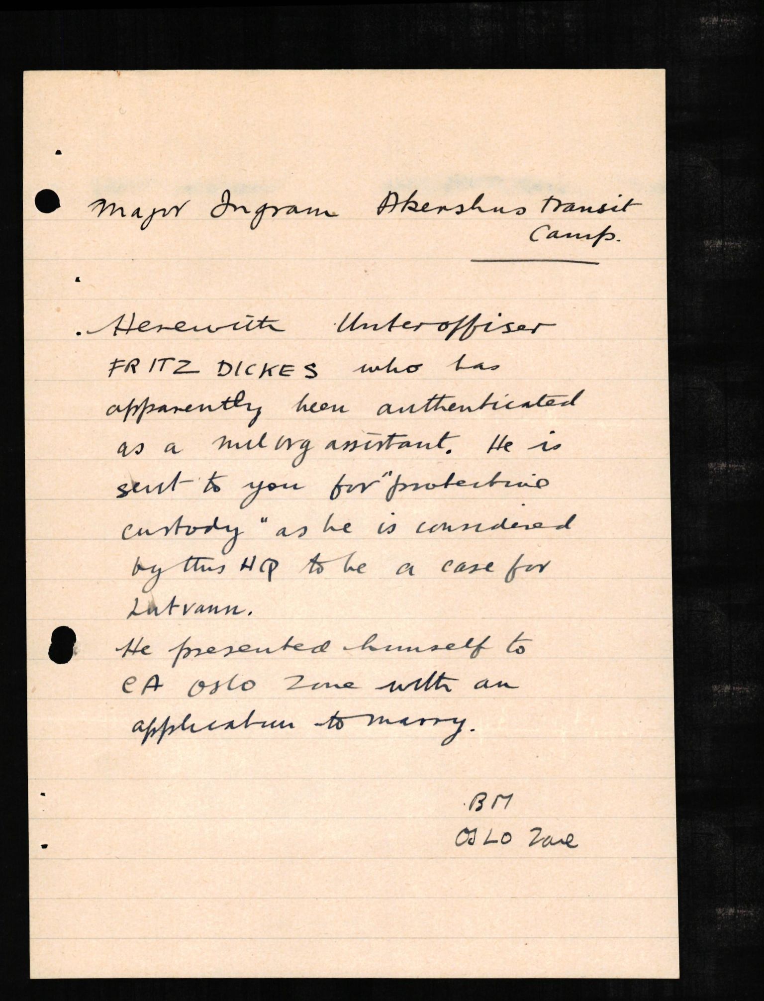 Forsvaret, Forsvarets overkommando II, AV/RA-RAFA-3915/D/Db/L0006: CI Questionaires. Tyske okkupasjonsstyrker i Norge. Tyskere., 1945-1946, p. 12