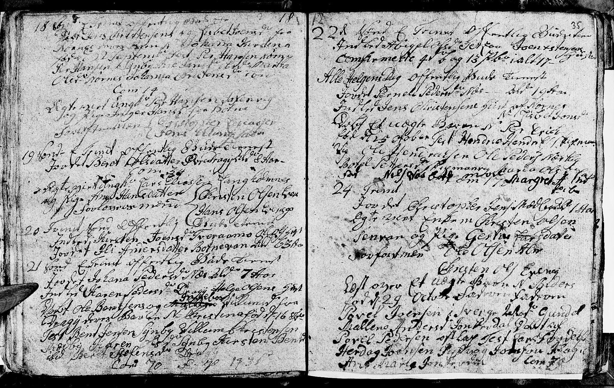 Ministerialprotokoller, klokkerbøker og fødselsregistre - Nordland, AV/SAT-A-1459/847/L0675: Parish register (copy) no. 847C03, 1808-1820, p. 35