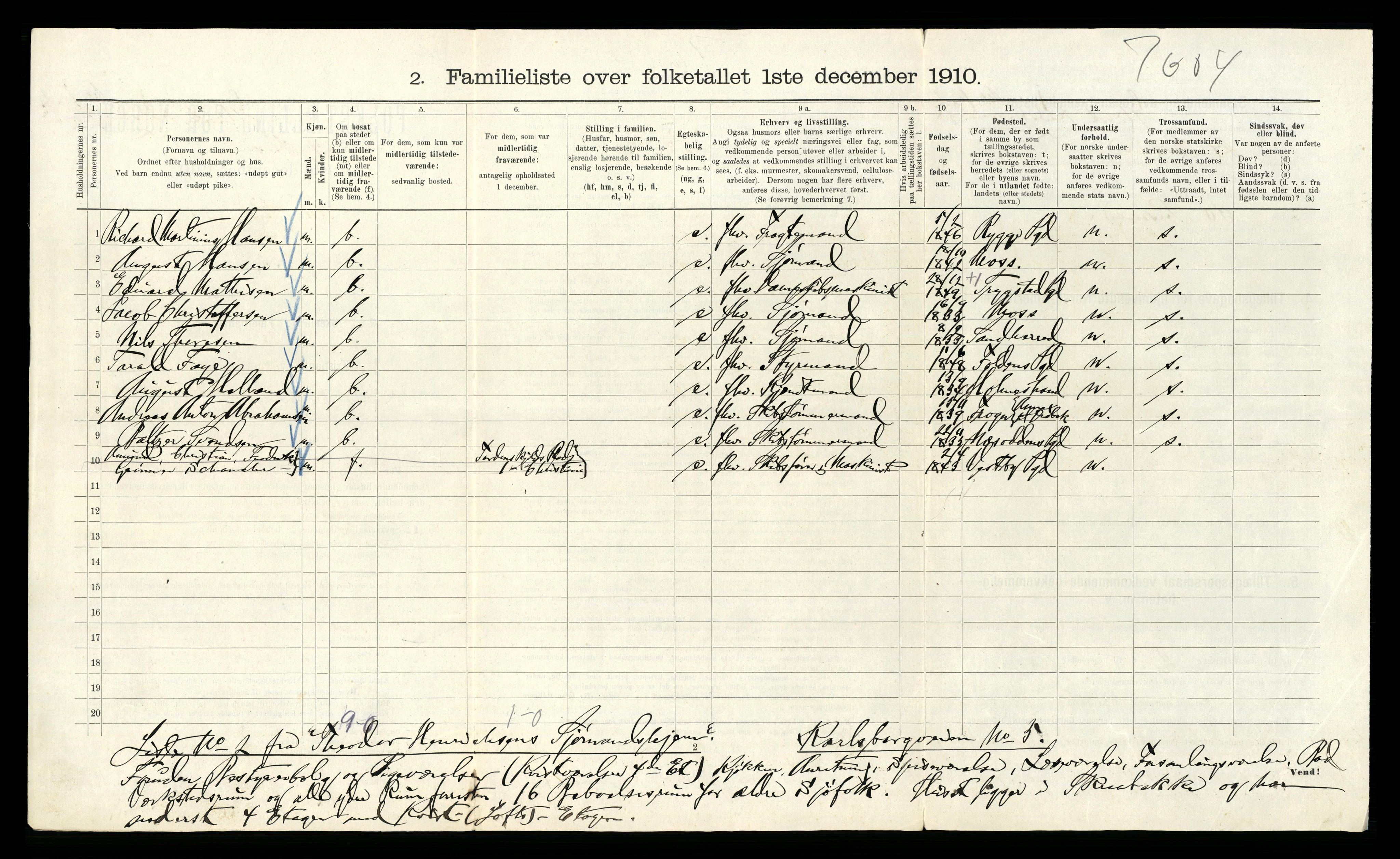 RA, 1910 census for Kristiania, 1910, p. 47750