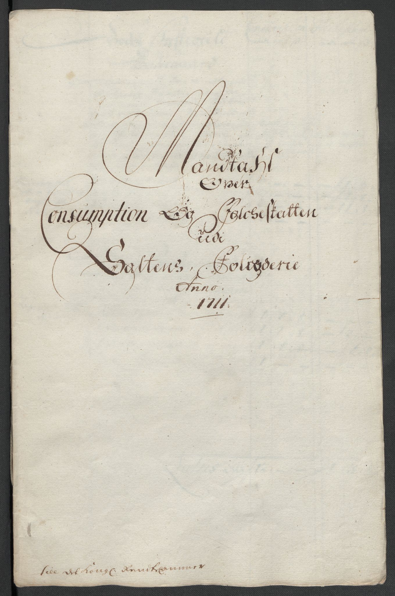 Rentekammeret inntil 1814, Reviderte regnskaper, Fogderegnskap, AV/RA-EA-4092/R66/L4582: Fogderegnskap Salten, 1711-1712, p. 85