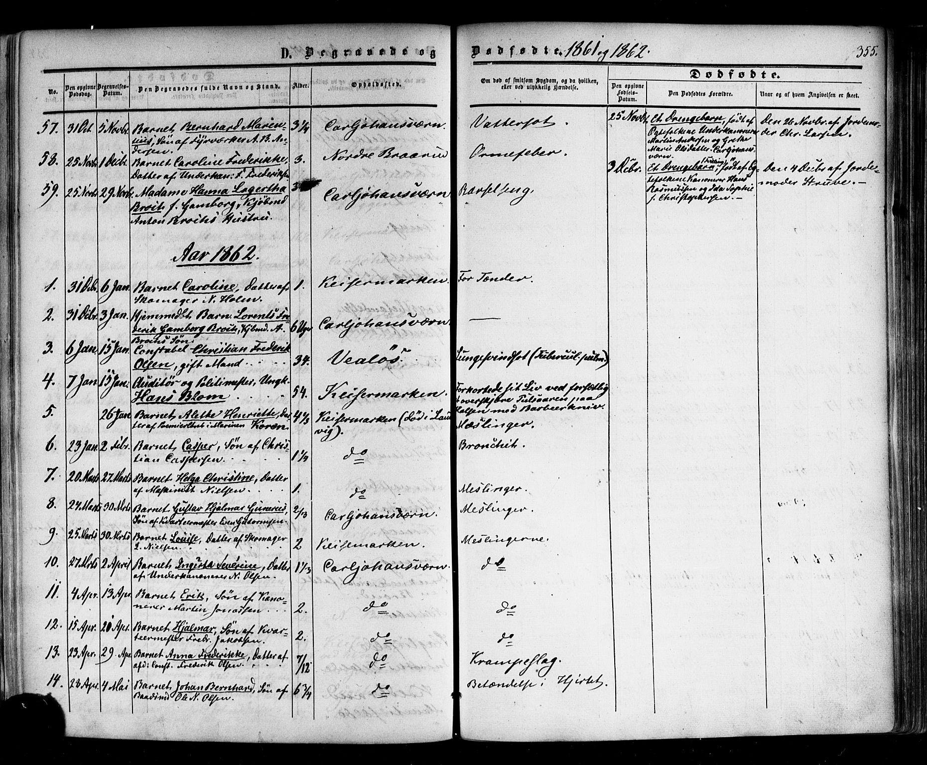 Horten kirkebøker, AV/SAKO-A-348/F/Fa/L0001: Parish register (official) no. 1, 1855-1871, p. 355