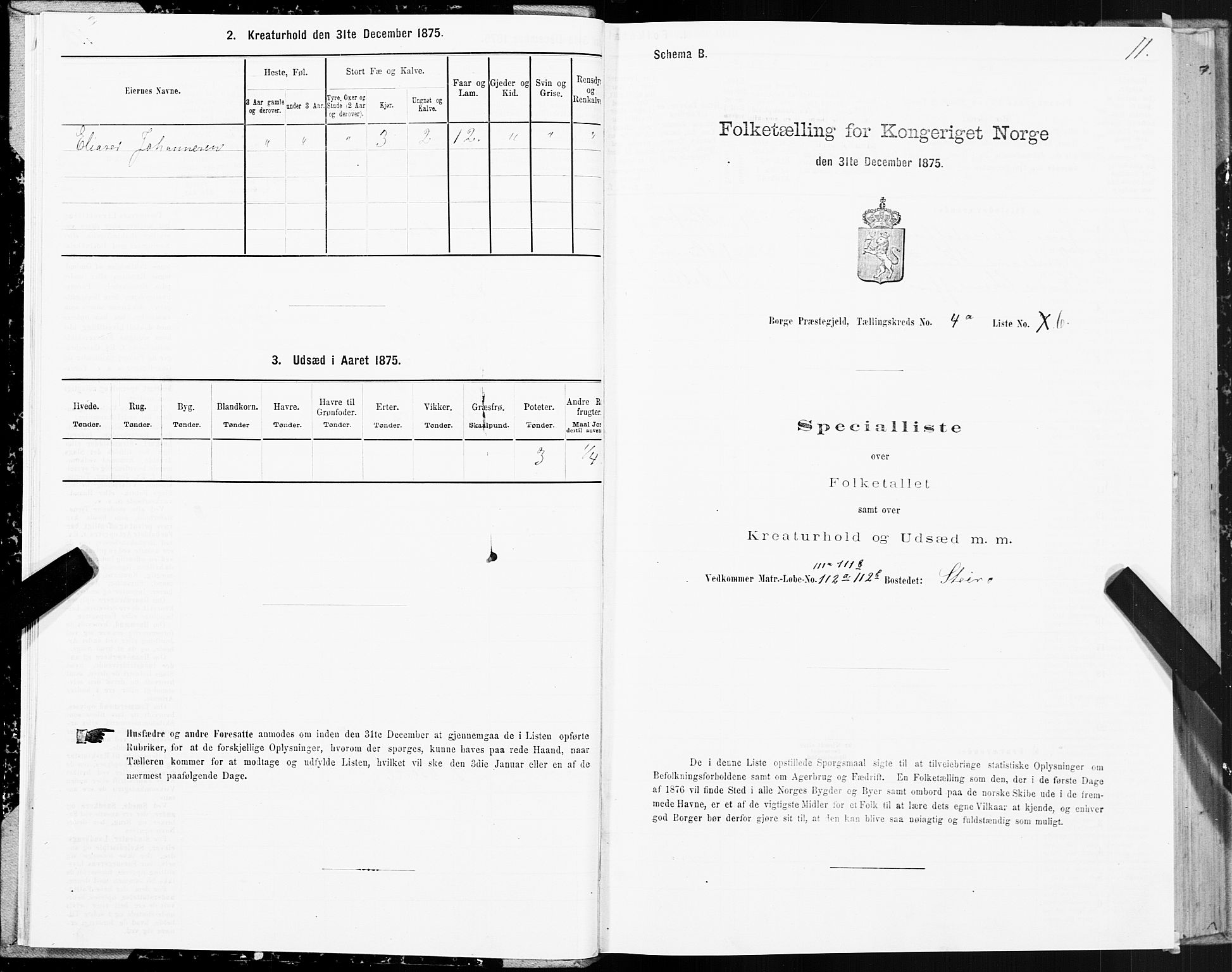 SAT, 1875 census for 1862P Borge, 1875, p. 3011